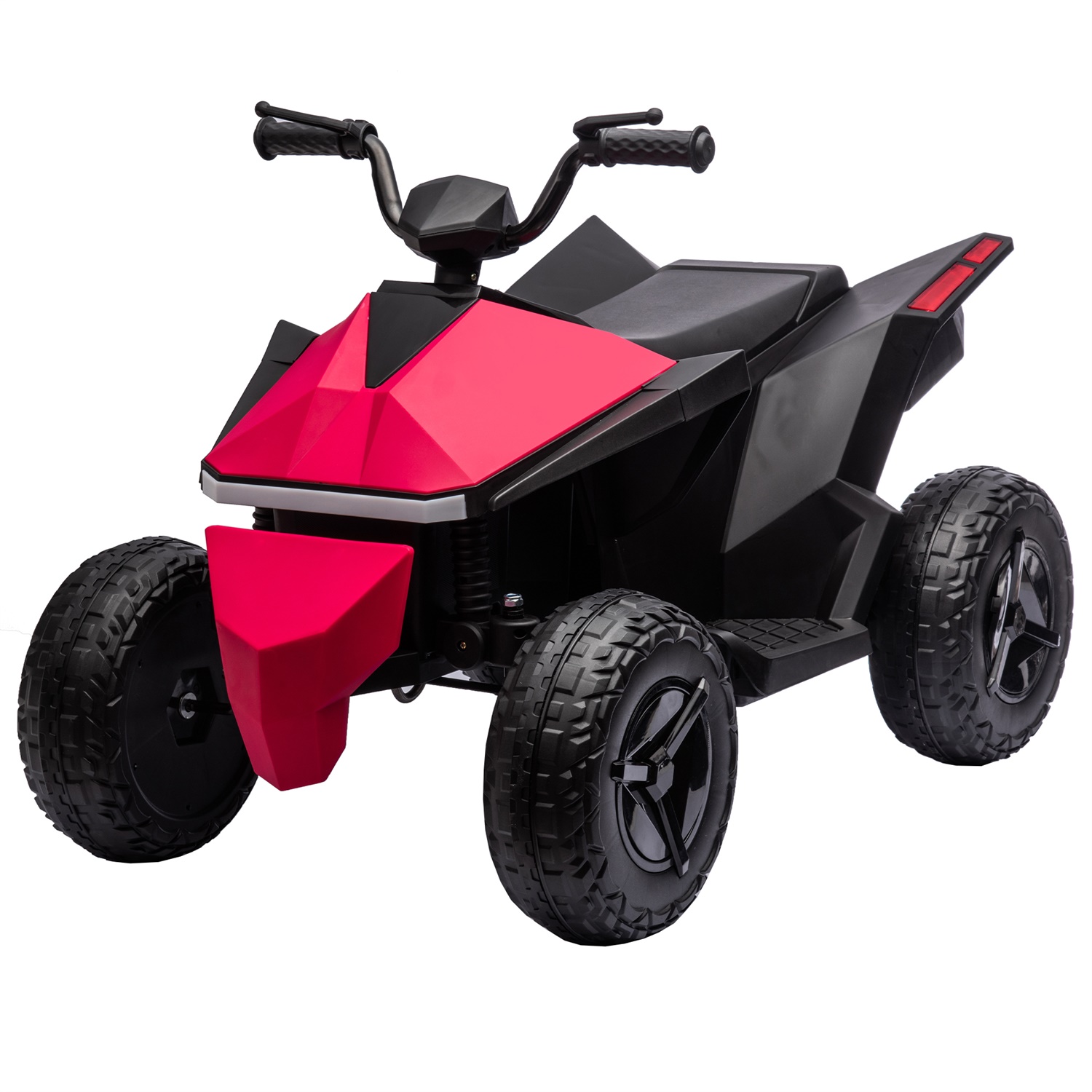 CIPACHO 12V Kids Ride On ATV Car with Dual-Drive System, LED Lights, Music, MP3, USB Interface, Red