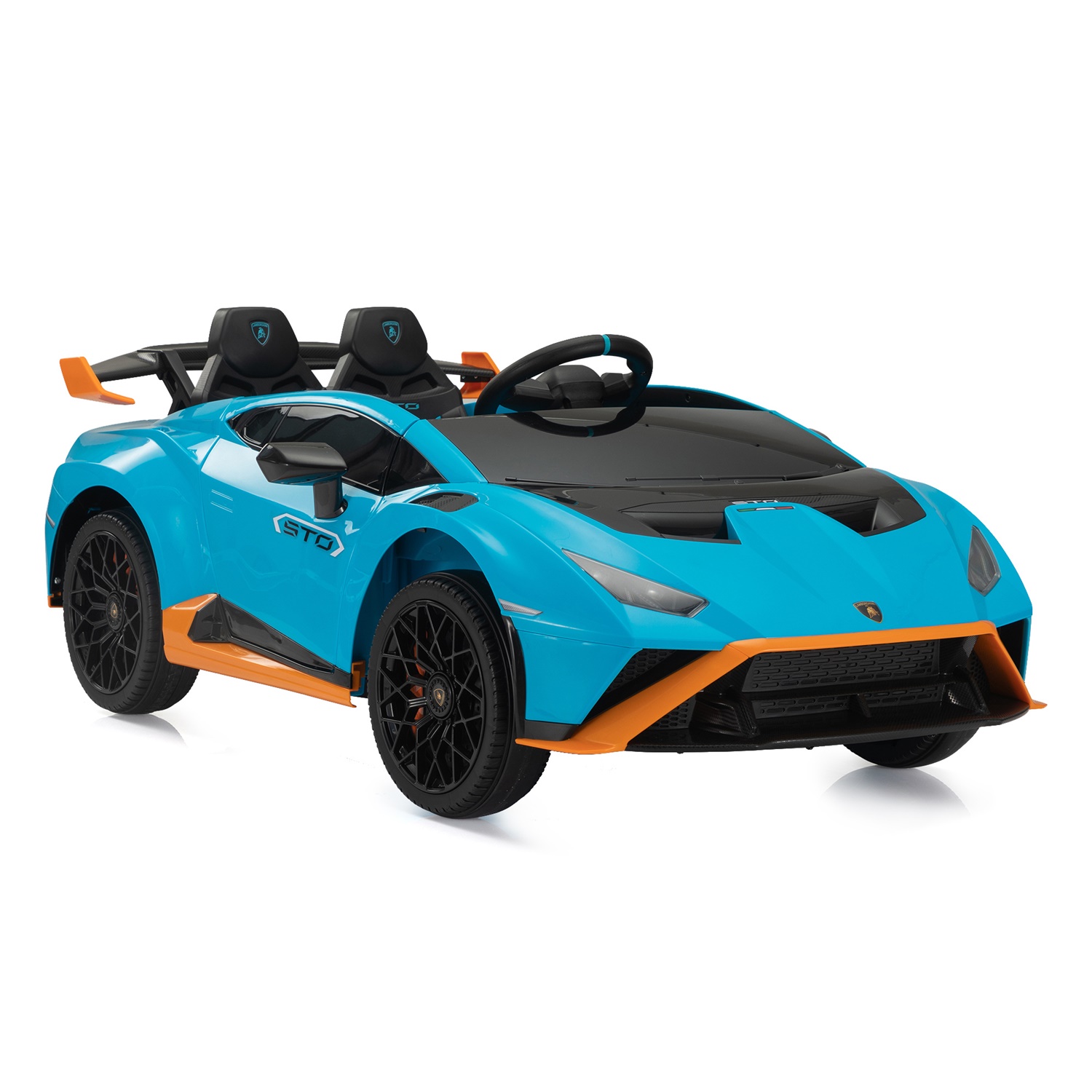 CIPACHO 12V Ride On Car for Kids Licensed Lamborghini Electric Vehicles with Control, 2 Speeds, Sound System, LED Headlights and Hydraulic Doors, Blue