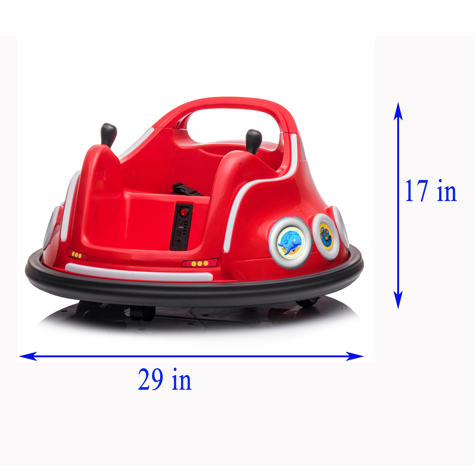 CIPACHO 6V Electric Ride On Car for Kids, Indoor 360 Spin Toddler Bumper Car Remote with Control for 3-6 Girls Boys, Red