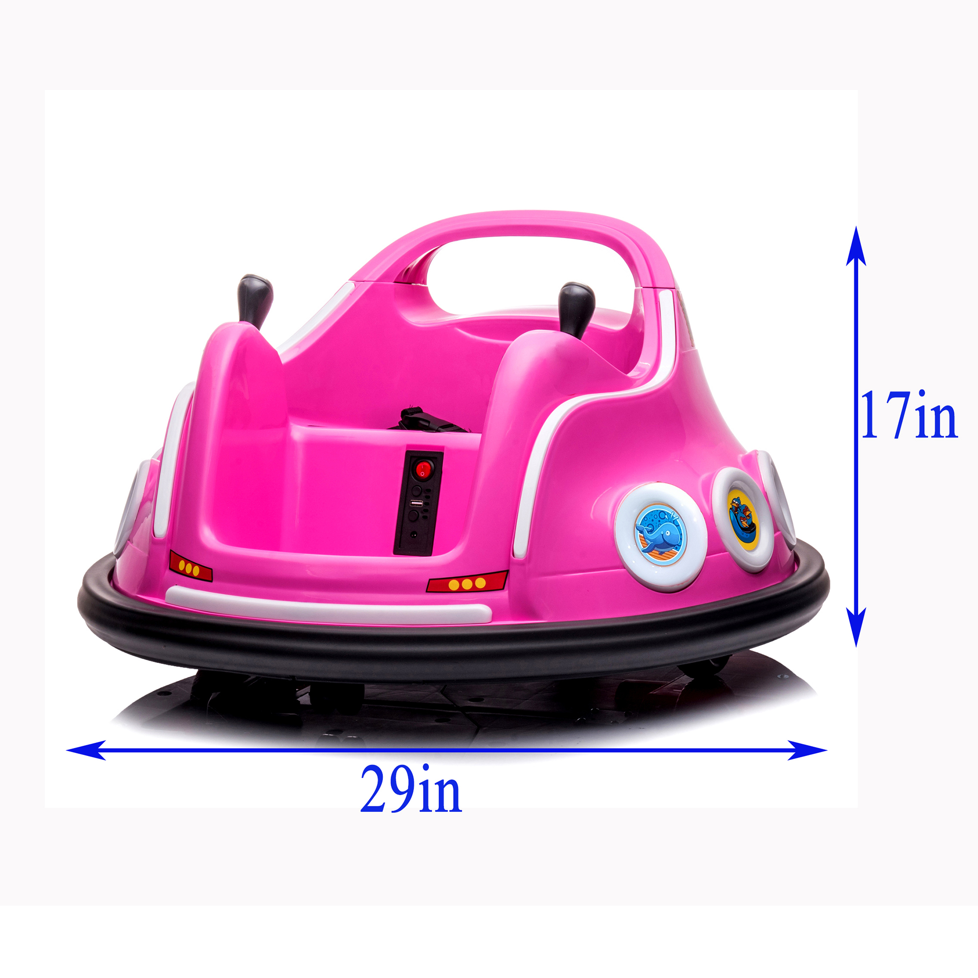 CIPACHO Ride On Bumper Car for Kids, 360 Spin Electric Bumper Car Remote with Control for 3-6 Girls Boys Toddler with Colorful Lights, Pink