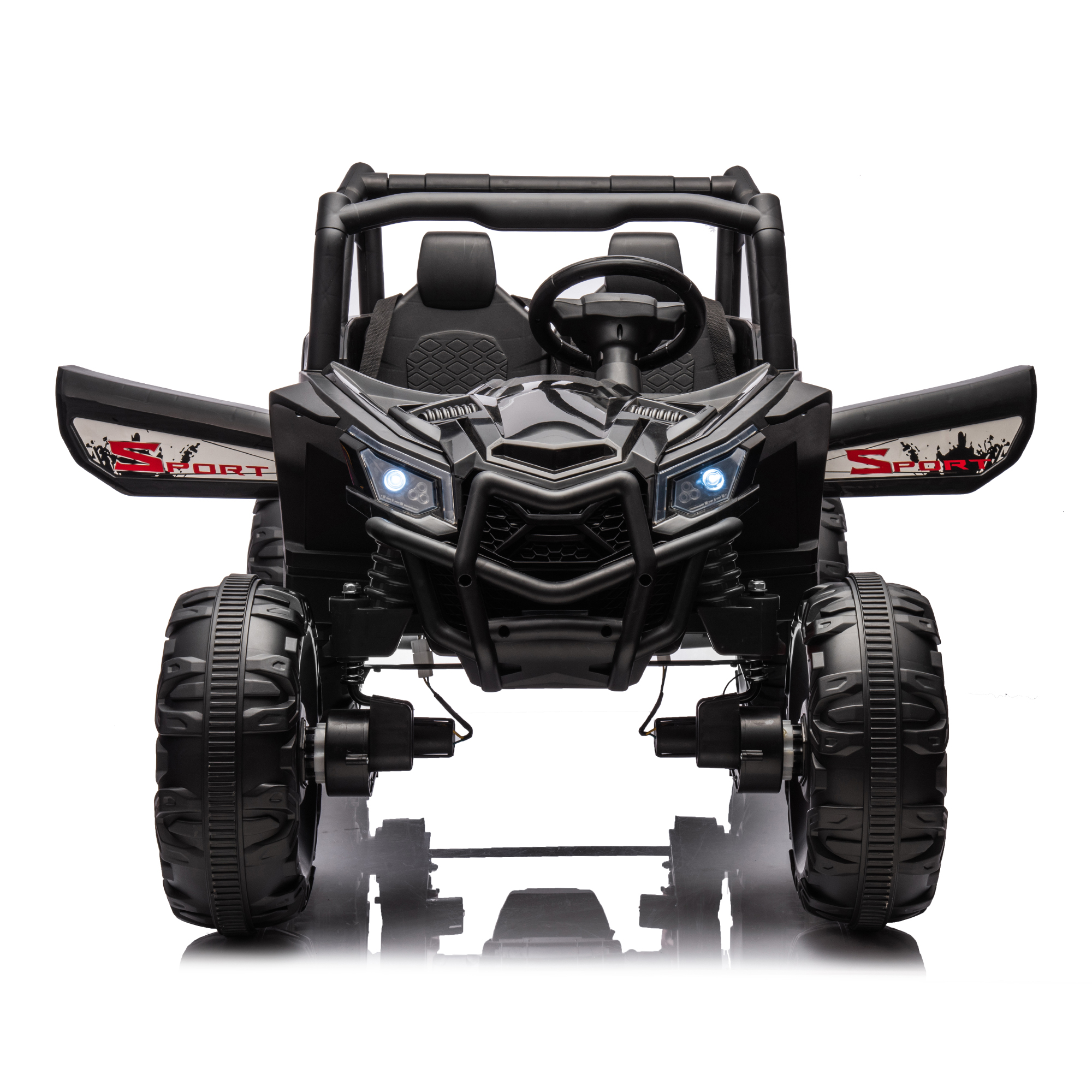 CIPACHO 24V Ride On UTV Car for Kid, 2seater Battery Powered Electric Off-Road Truck Car with Parent Remote Control, High Low Speed for Girls Boys, Black