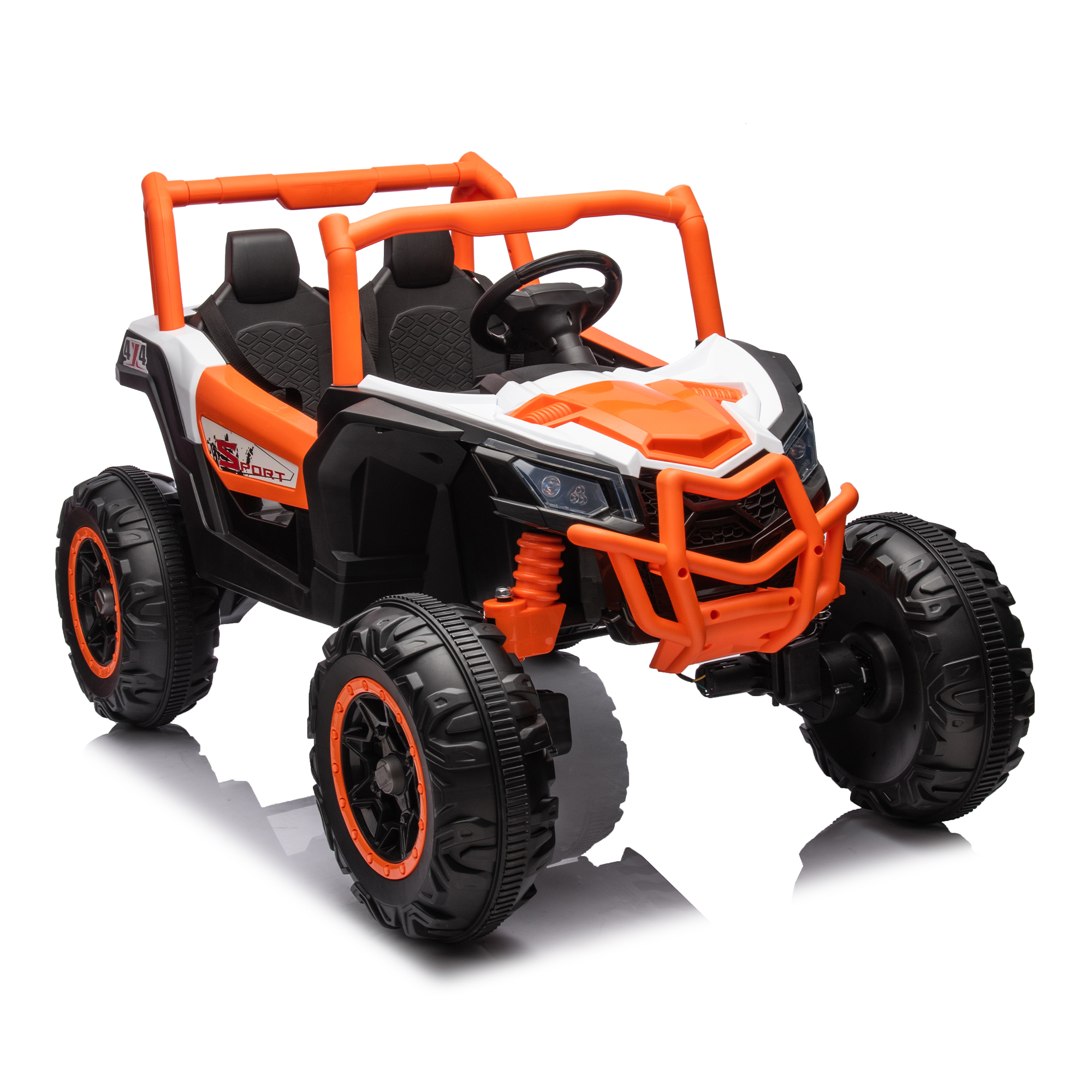 CIPACHO 24V Battery Powered Ride Ons UTV for Kid, 2 Seater Electric Off-Road Truck Car with Parent Remote Control, High Low Speed, Orange