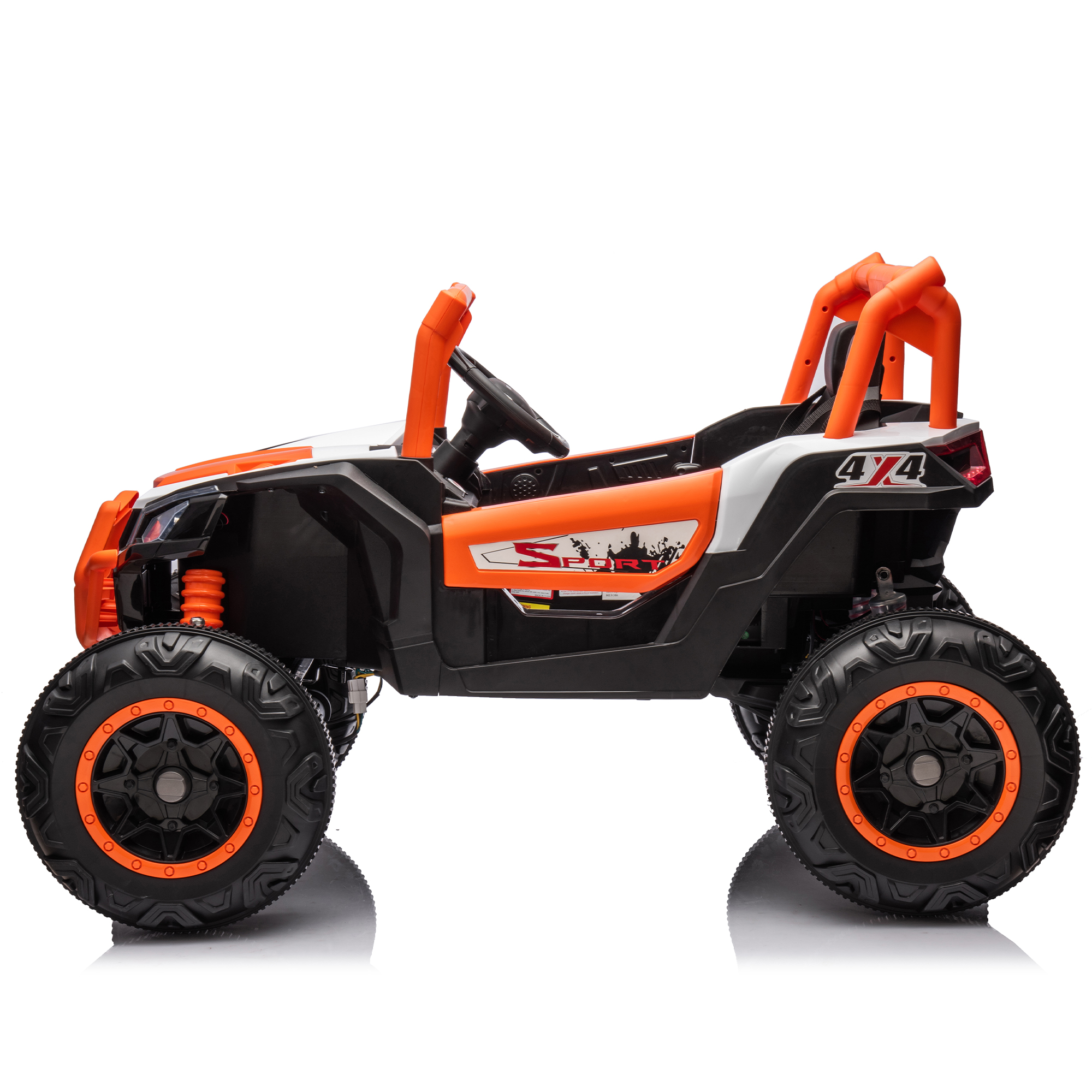 CIPACHO 24V Ride On UTV Car for Kid, 2seater Battery Powered Electric Off-Road Truck Car with Parent Remote Control, High Low Speed for Girls Boys, Orange