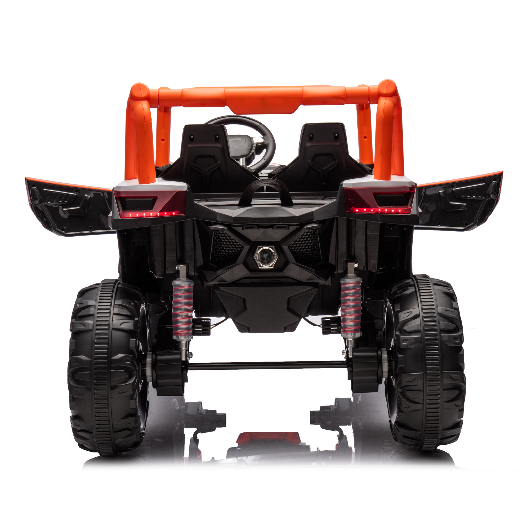 CIPACHO 24V Ride On UTV Car for Kid, 2seater Battery Powered Electric Off-Road Truck Car with Parent Remote Control, High Low Speed for Girls Boys, Orange