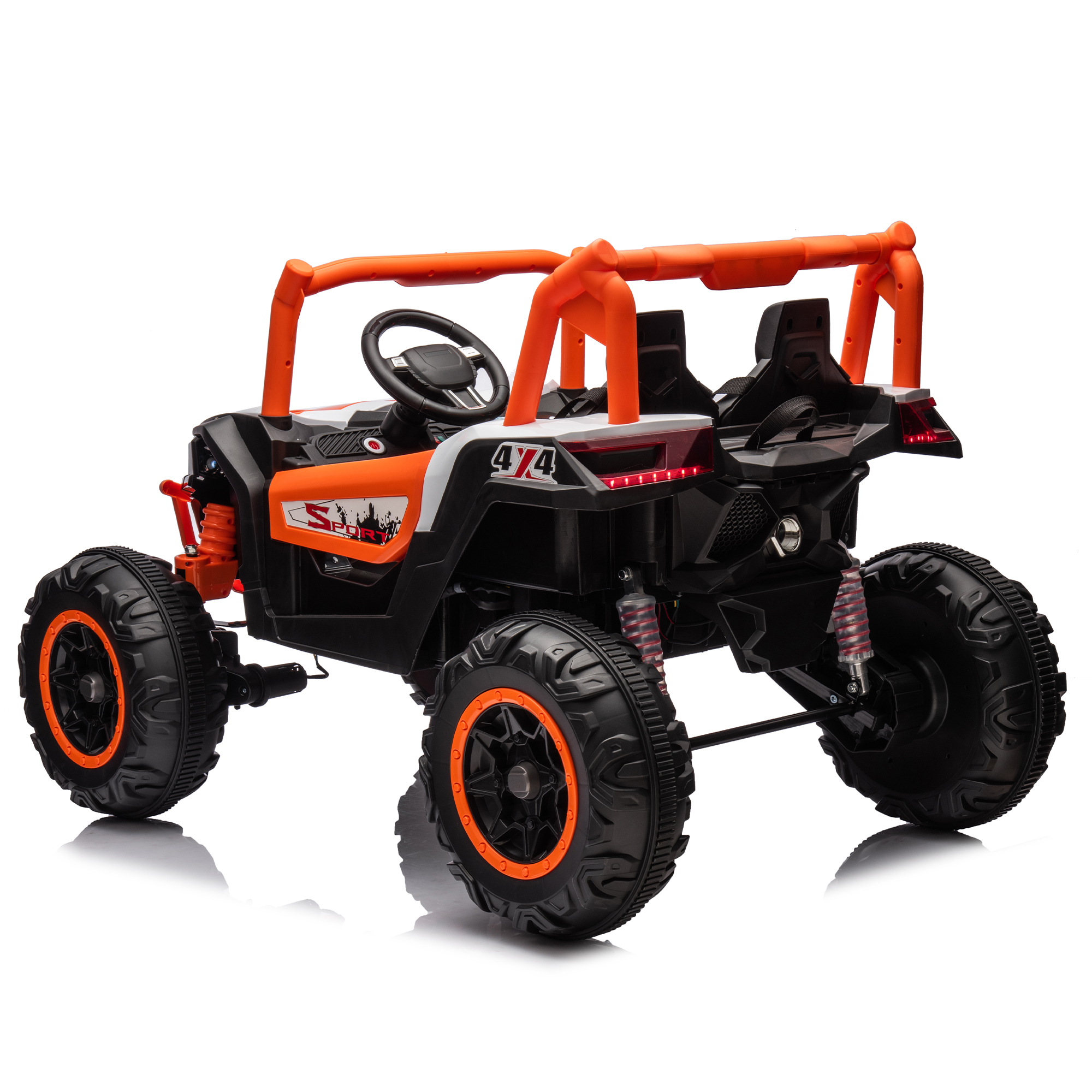 CIPACHO 24V Battery Powered Ride Ons UTV for Kid, 2 Seater Electric Off-Road Truck Car with Parent Remote Control, High Low Speed, Orange