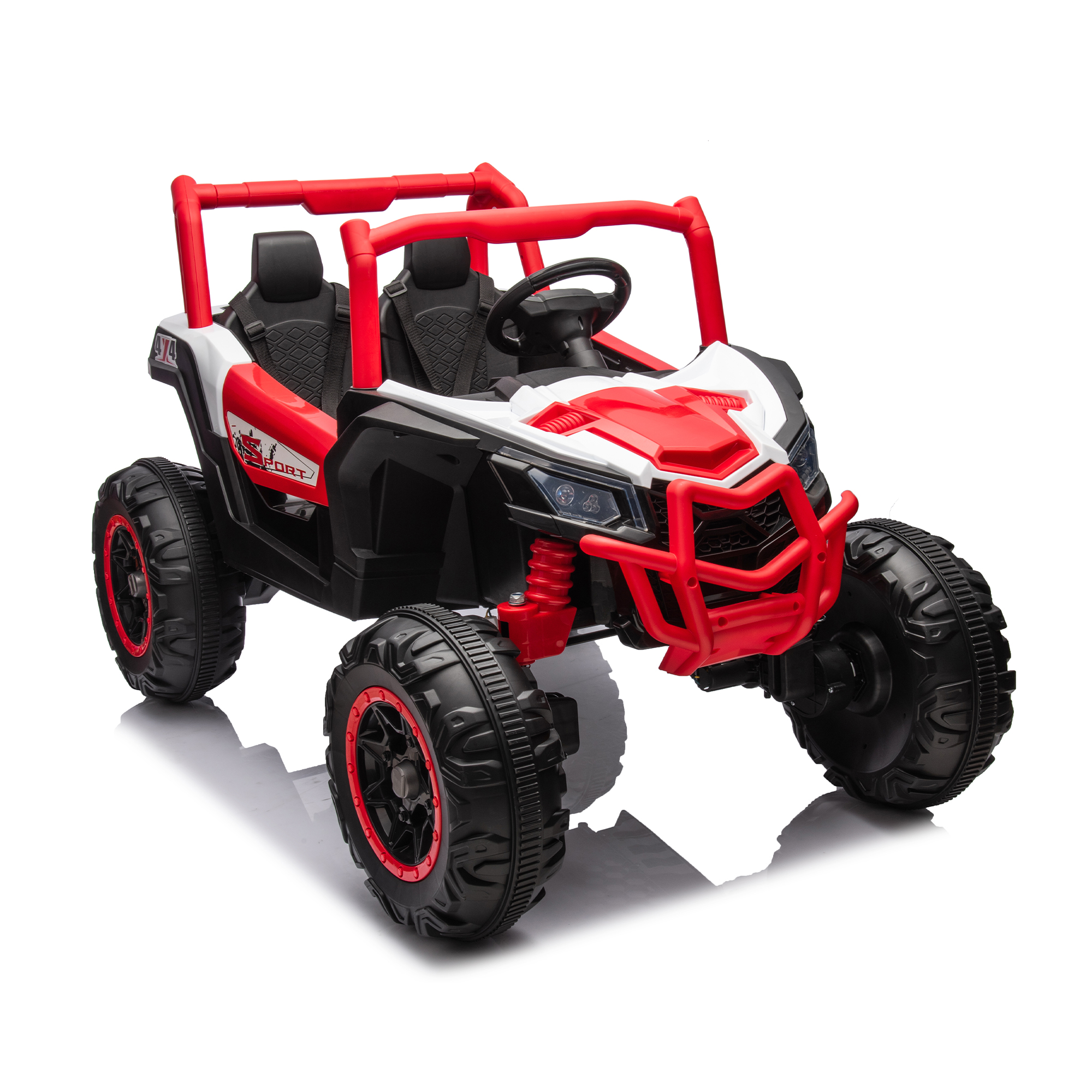 CIPACHO 24V Battery Powered Ride Ons UTV for Kid, 2 Seater Electric Off-Road Truck Car with Parent Remote Control, High Low Speed, Red