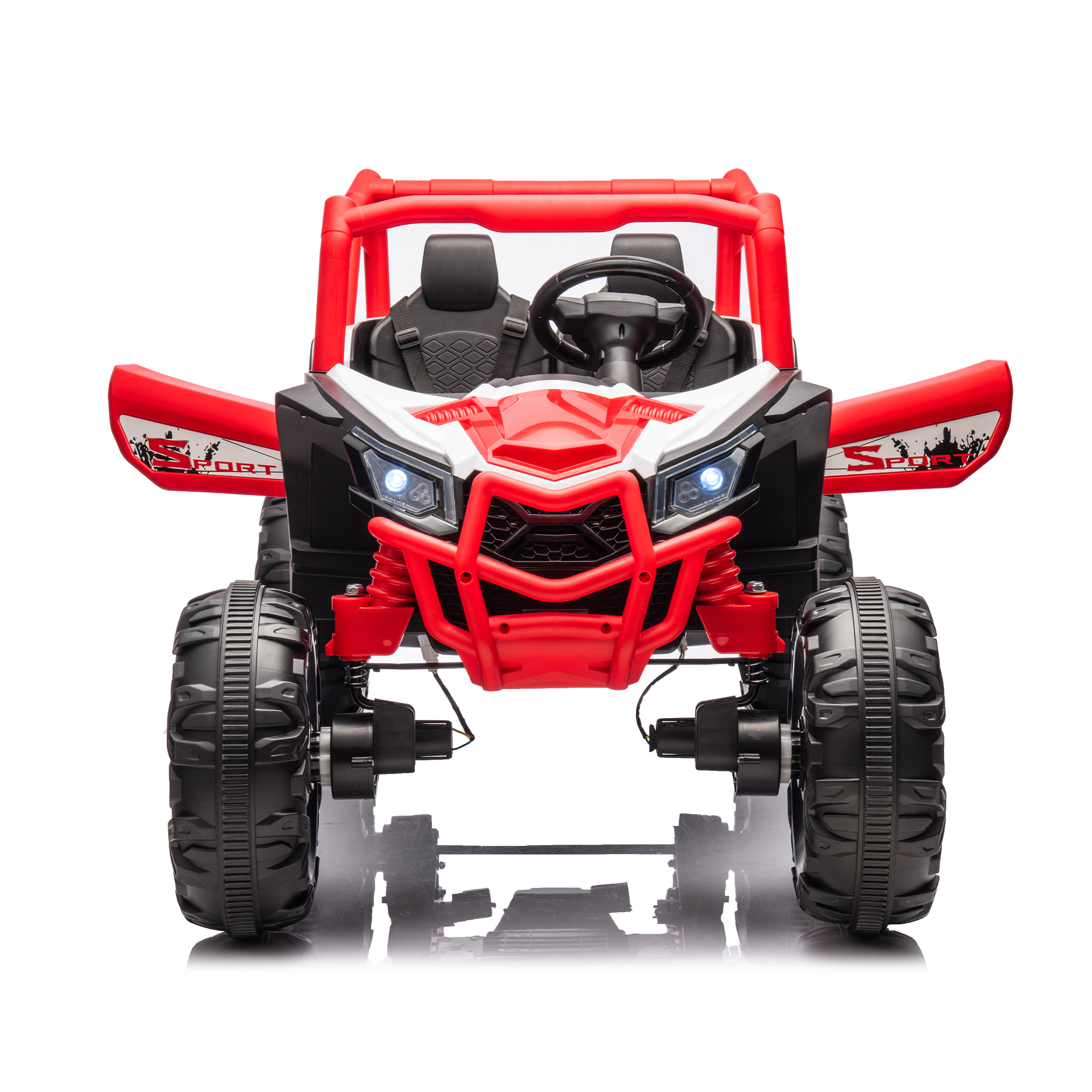 CIPACHO 24V Ride On UTV Car for Kid, 2seater Battery Powered Electric Off-Road Truck Car with Parent Remote Control, High Low Speed for Girls Boys, Red