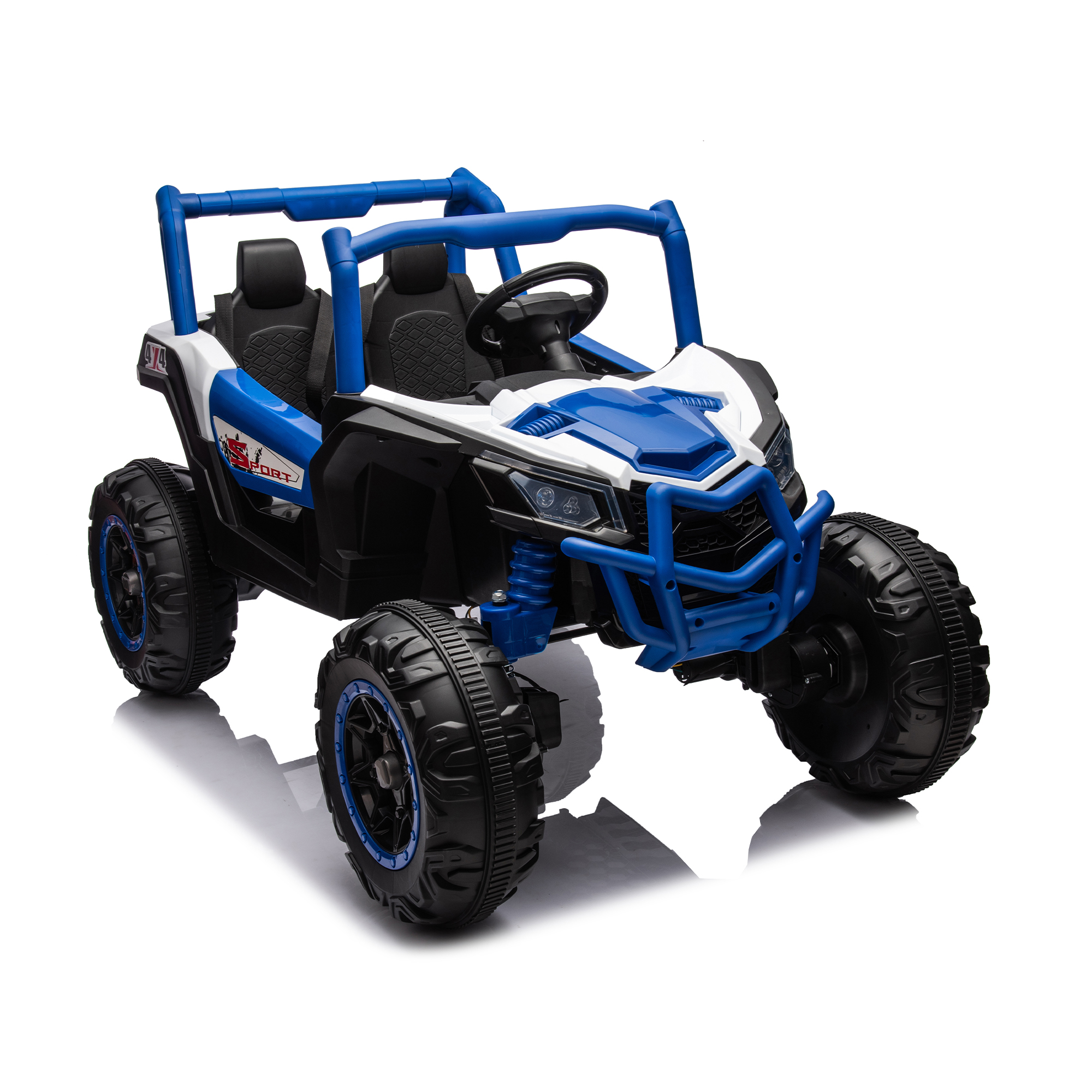 CIPACHO 24V Battery Powered Ride Ons UTV for Kid, 2 Seater Electric Off-Road Truck Car with Parent Remote Control, High Low Speed, Blue