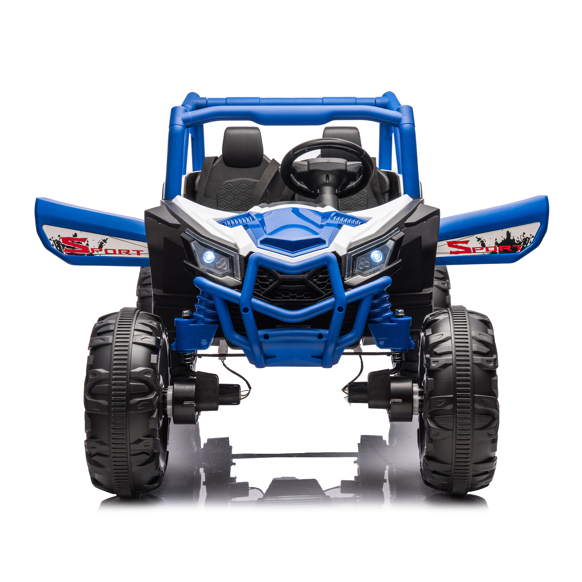 CIPACHO 24V Battery Powered Ride Ons UTV for Kid, 2 Seater Electric Off-Road Truck Car with Parent Remote Control, High Low Speed, Blue