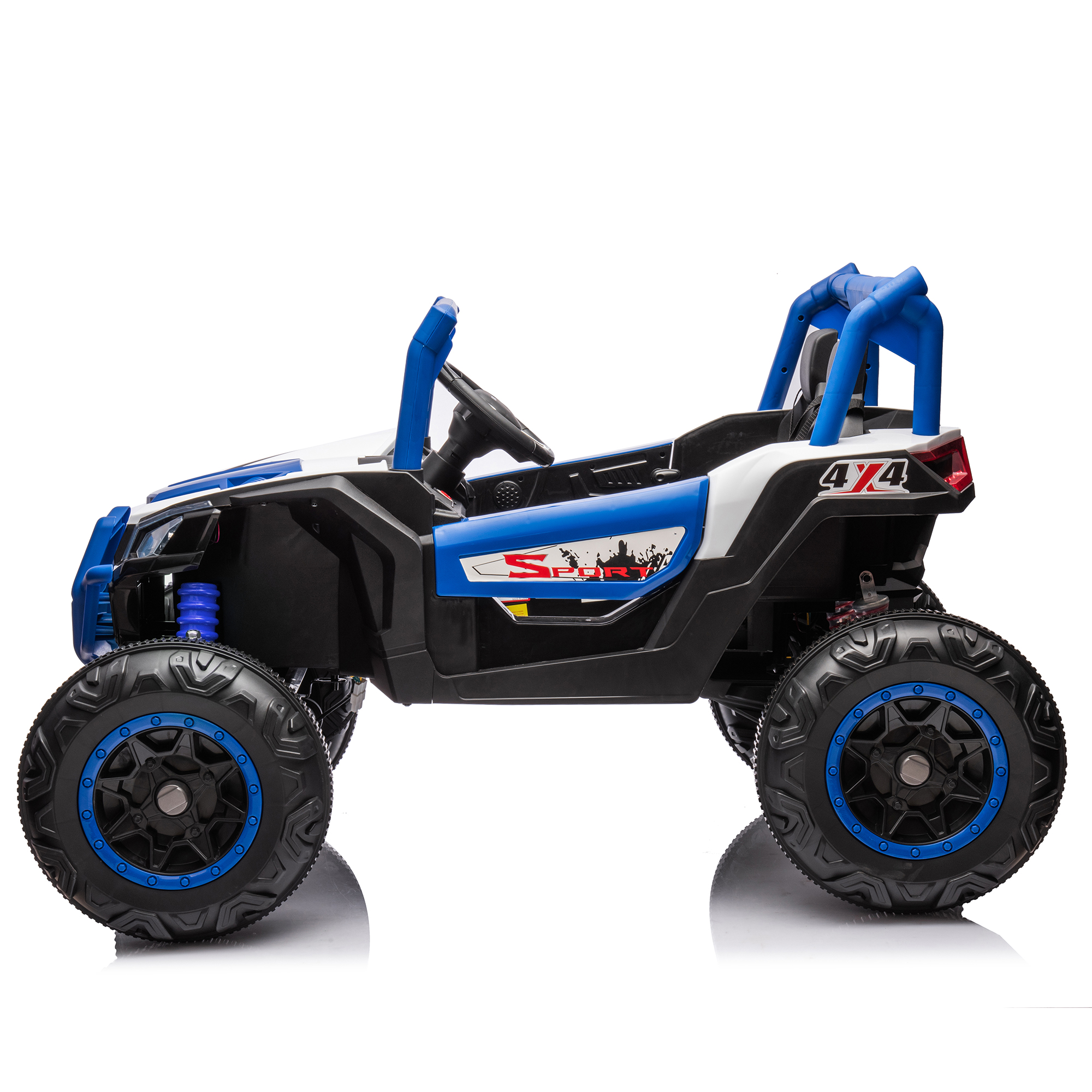 CIPACHO 24V Battery Powered Ride Ons UTV for Kid, 2 Seater Electric Off-Road Truck Car with Parent Remote Control, High Low Speed, Blue