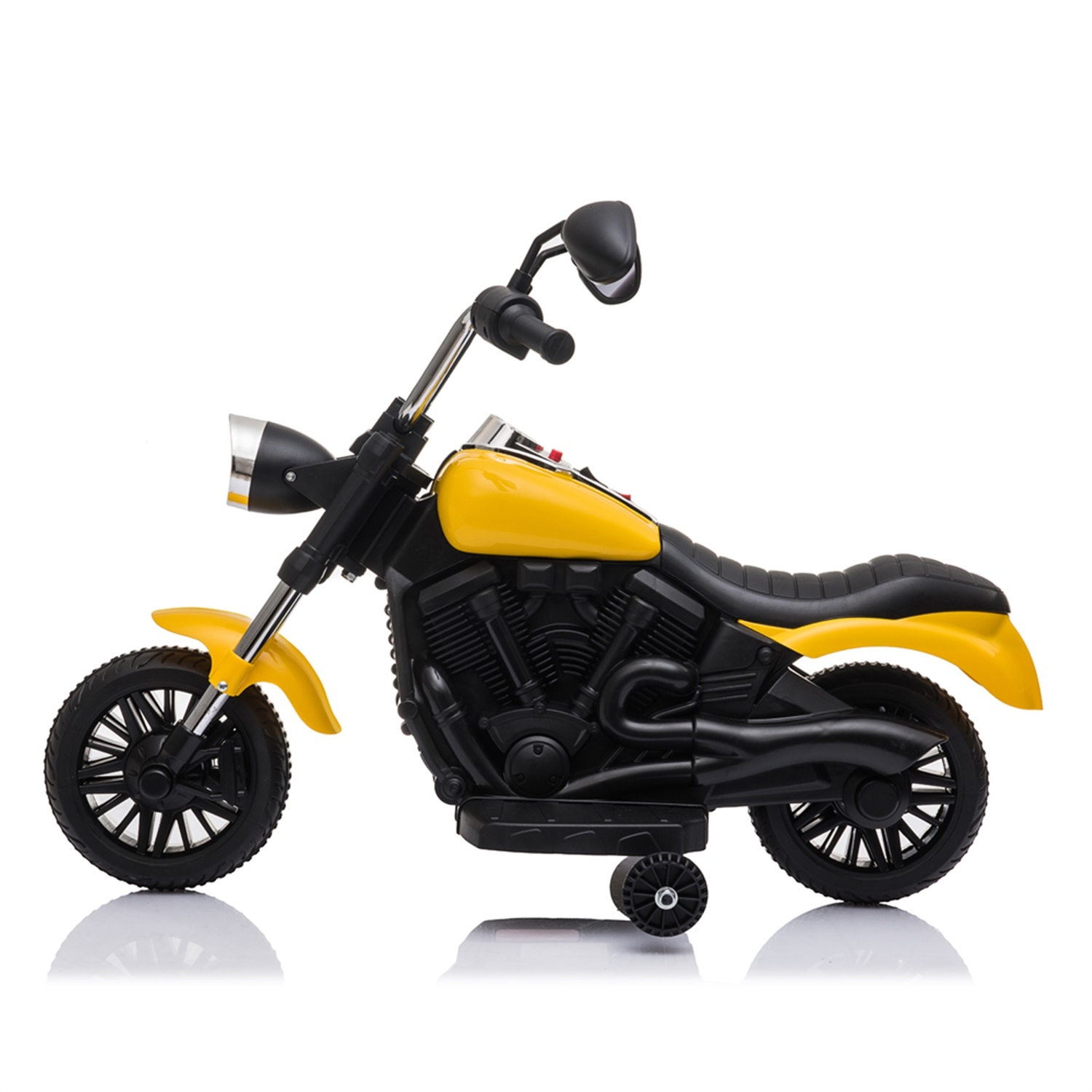 CIPACHO 6V Kids Electric Cars, Powered Ride On Motorcycle with Auxiliary Wheels, Yellow