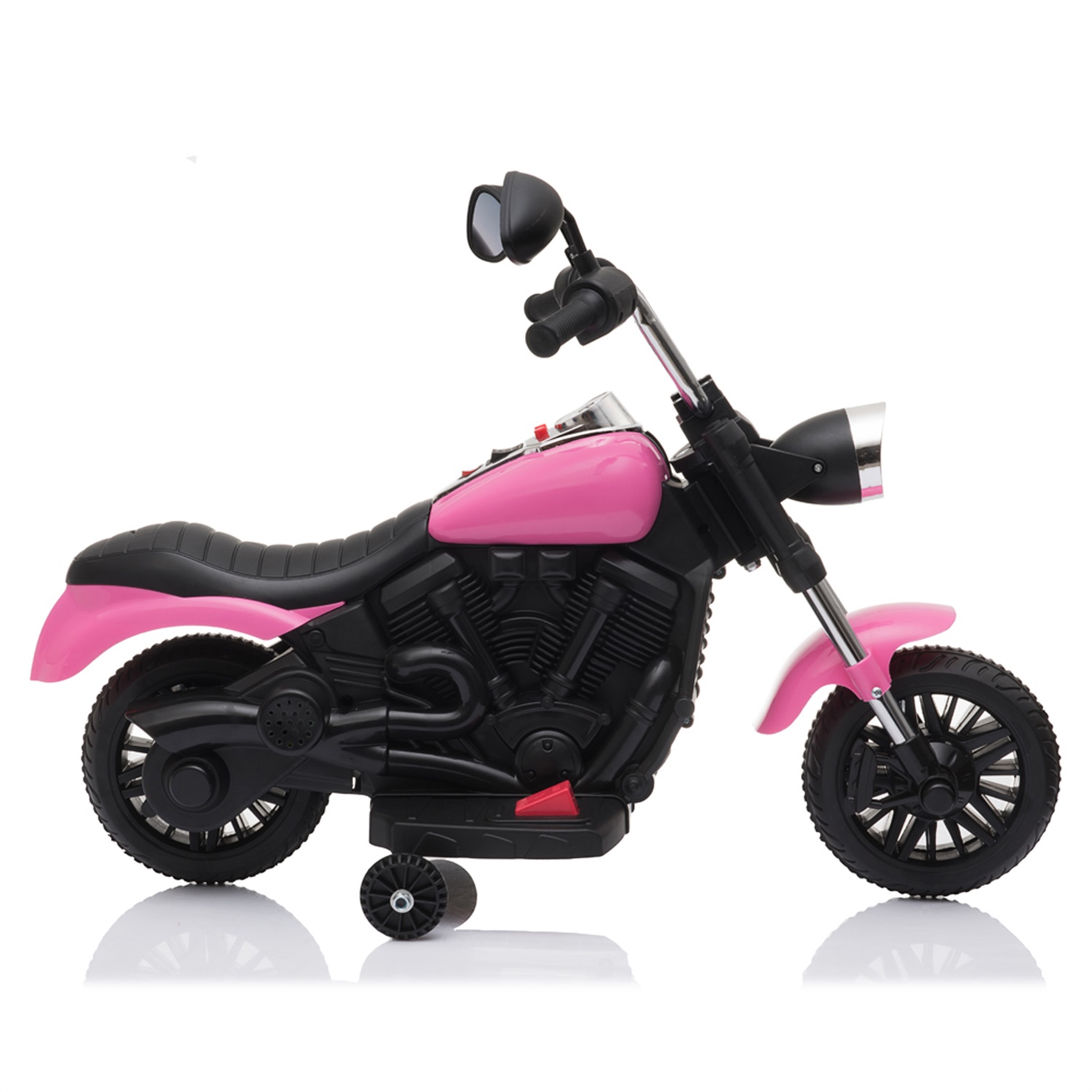 CIPACHO 6V Kids Electric Cars, Powered Ride On Motorcycle with Auxiliary Wheels, Pink