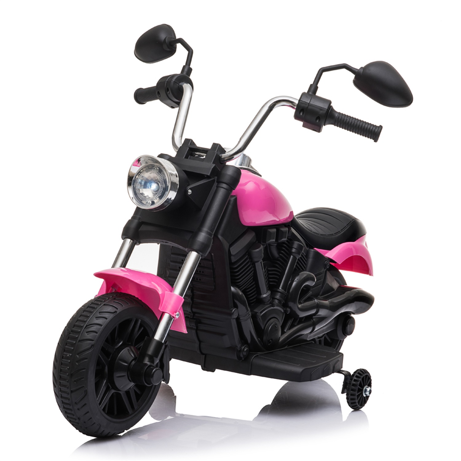 CIPACHO 6V Kids Electric Cars, Powered Ride On Motorcycle with Auxiliary Wheels, Pink