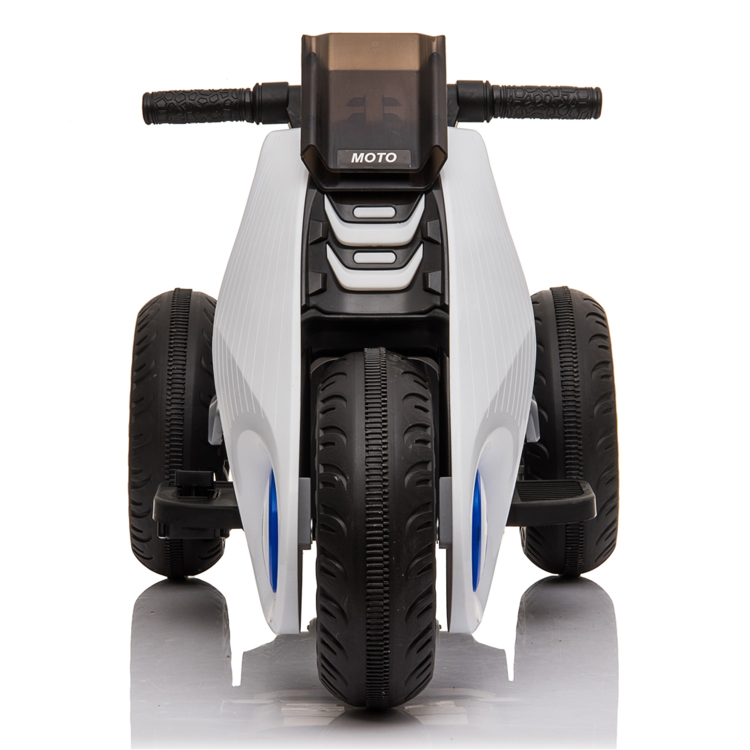 CIPACHO Electric Motorcycle Ride On Toy, 6V Kids Electric Motorcycle 3 Wheels Double Drive, White