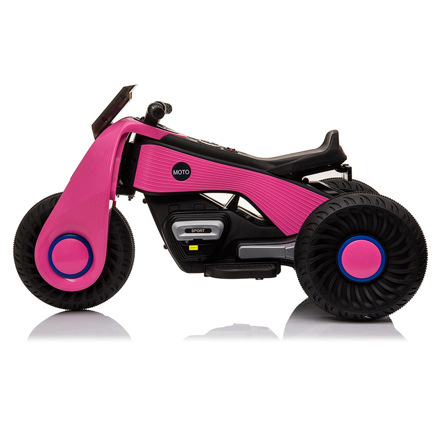 CIPACHO Electric Motorcycle Ride On Toy, 6V Kids Electric Motorcycle 3 Wheels Double Drive, Pink