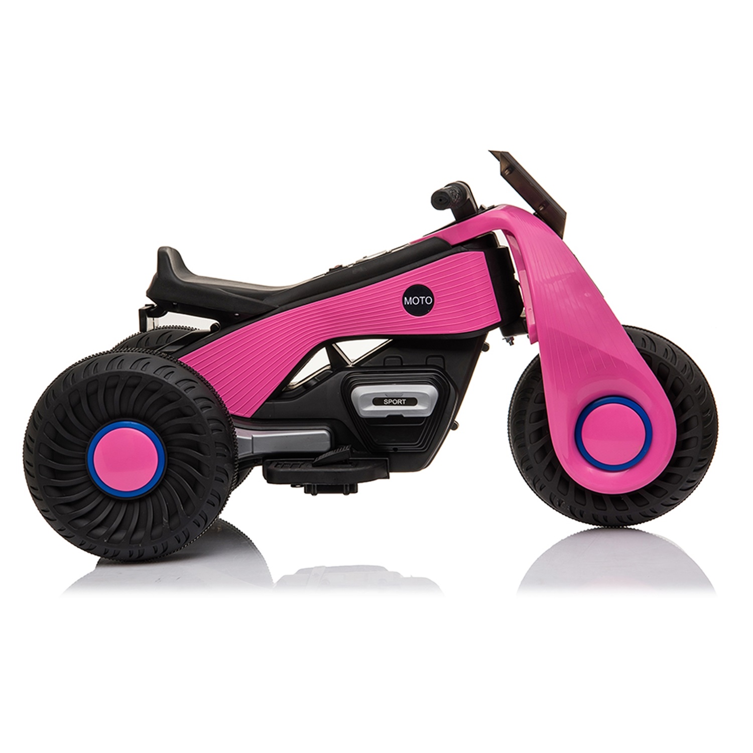 CIPACHO Electric Motorcycle Ride On Toy, 6V Kids Electric Motorcycle 3 Wheels Double Drive, Pink