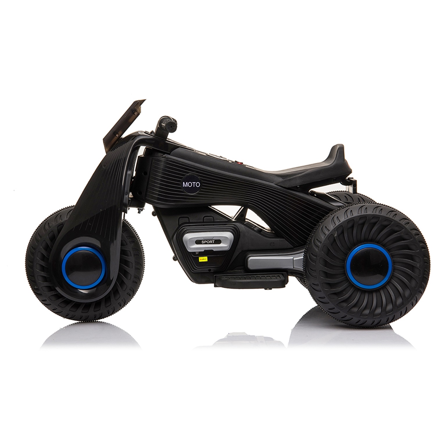 CIPACHO Electric Motorcycle Ride On Toy, 6V Kids Electric Motorcycle 3 Wheels Double Drive, Black