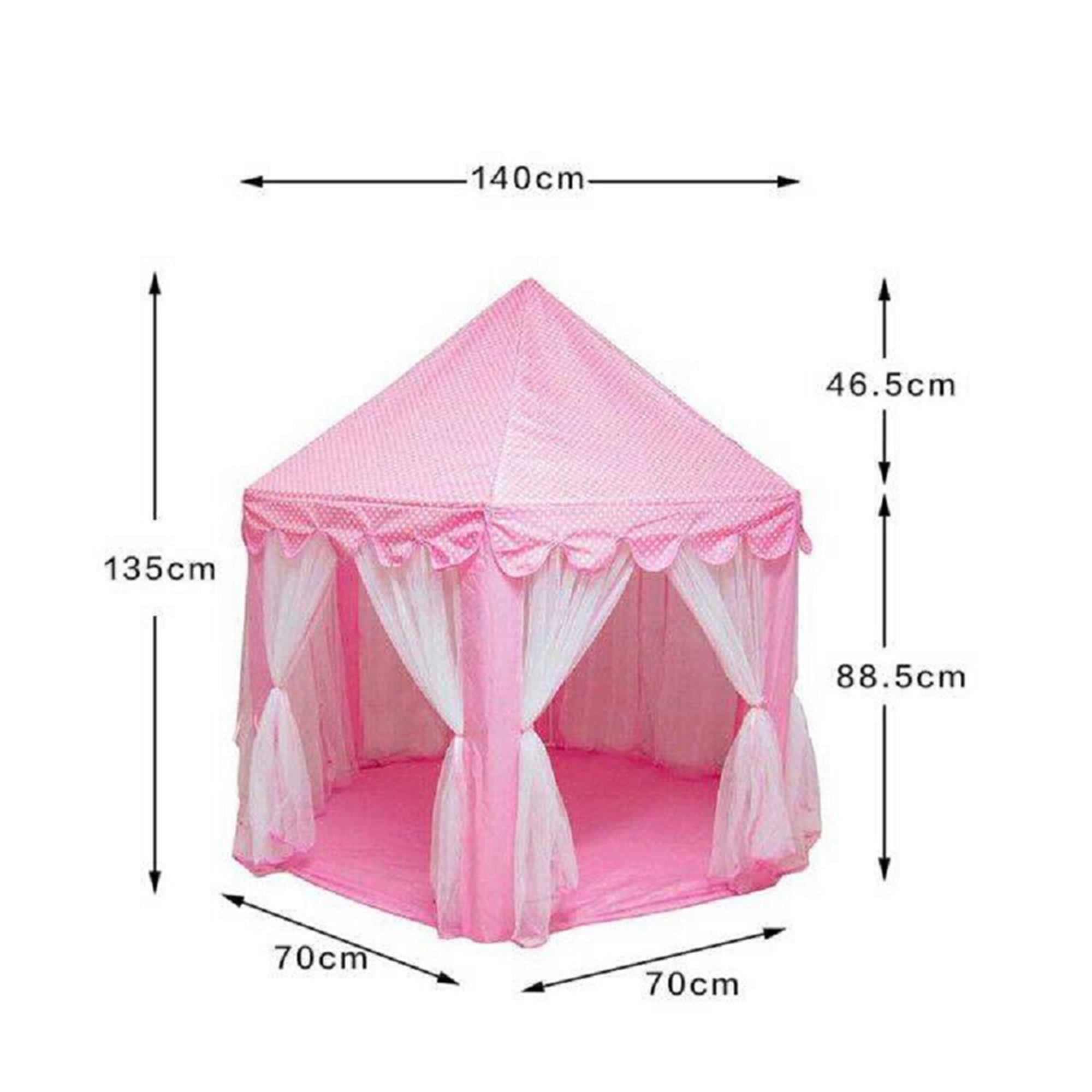 Spaco Princess Castle Play House for Child Indoor Kids Play Tent warm Lighting Set, Birthday Gift Pink