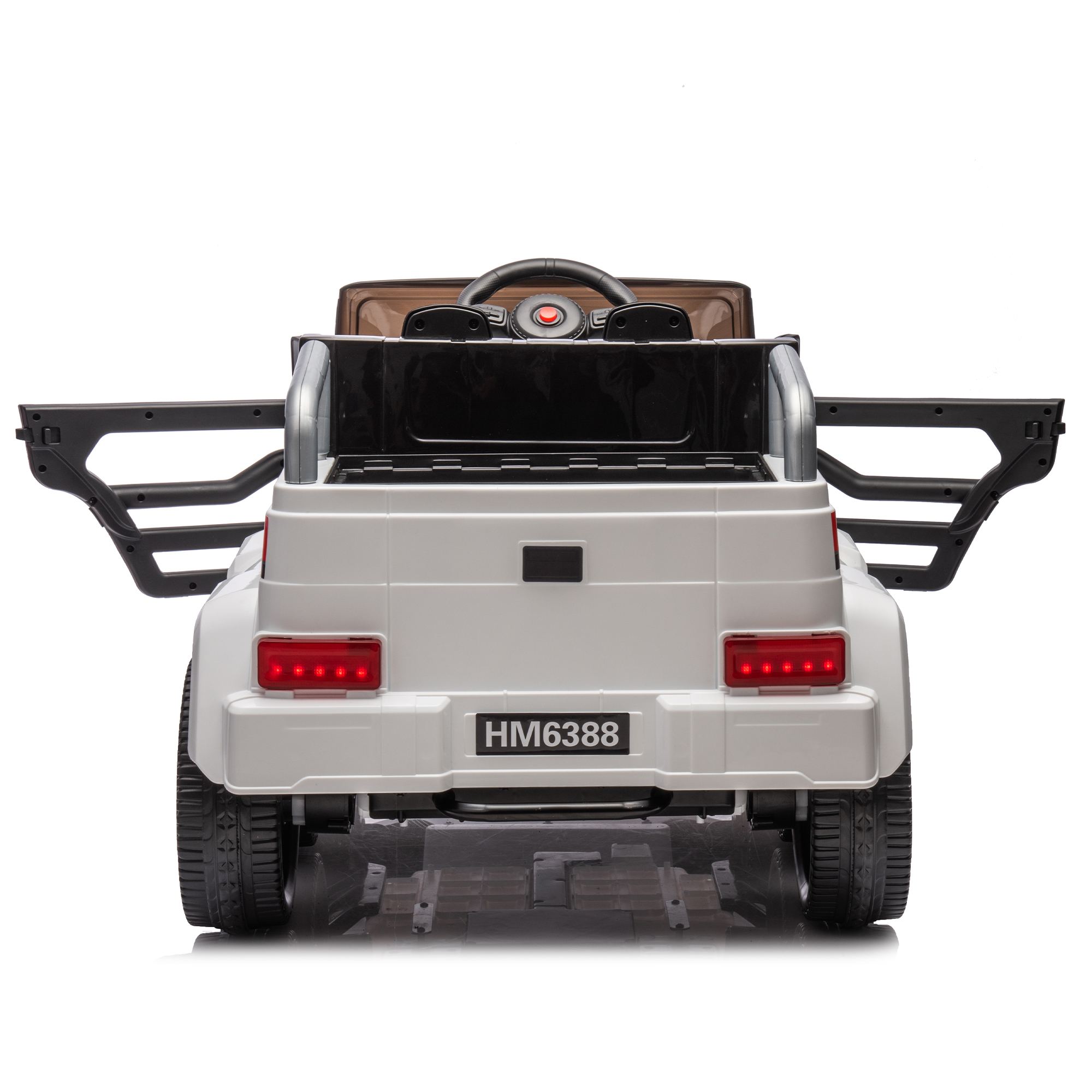 Kepooman 24V Ride On Car for Kids Battery Powered Ride On 4WD Toys with Remote Control, Parents Can Assist in Driving,Music and Lights, White Kids Electric Ride On