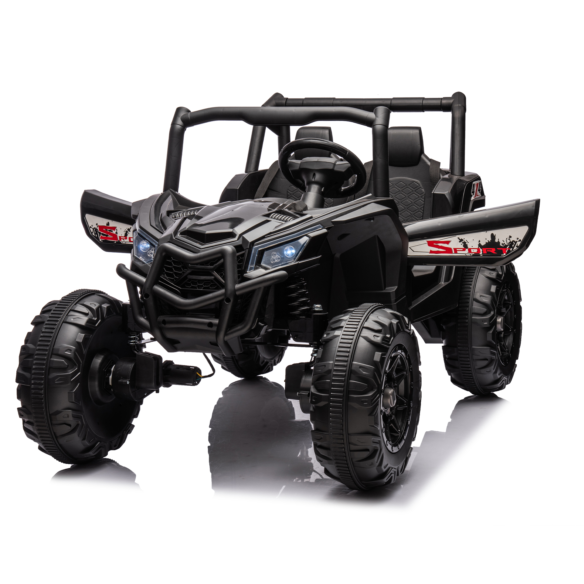 Kepooman 24V Kids Electric Ride On, Electric Kids Toy with two safety belts and 2seater, Black Electric Vehicle with Parent Remote Control Kepooman 24V Kids Electric Ride On, Electric Kids Toy with two safety belts and 2seater, Black Electric Vehicle with Parent Remote Control