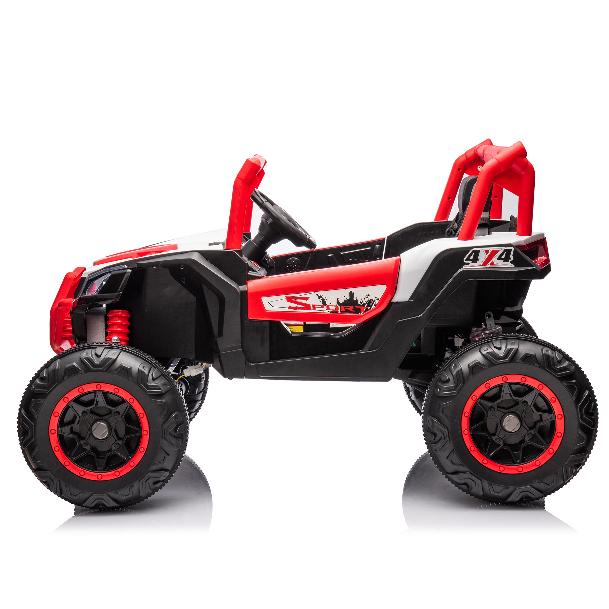 Kepooman 24V Kids Electric Ride On, Electric Kids Toy with two safety belts and 2seater, Red Electric Vehicle with Parent Remote Control Kepooman 24V Kids Electric Ride On, Electric Kids Toy with two safety belts and 2seater, Red Electric Vehicle with Parent Remote Control