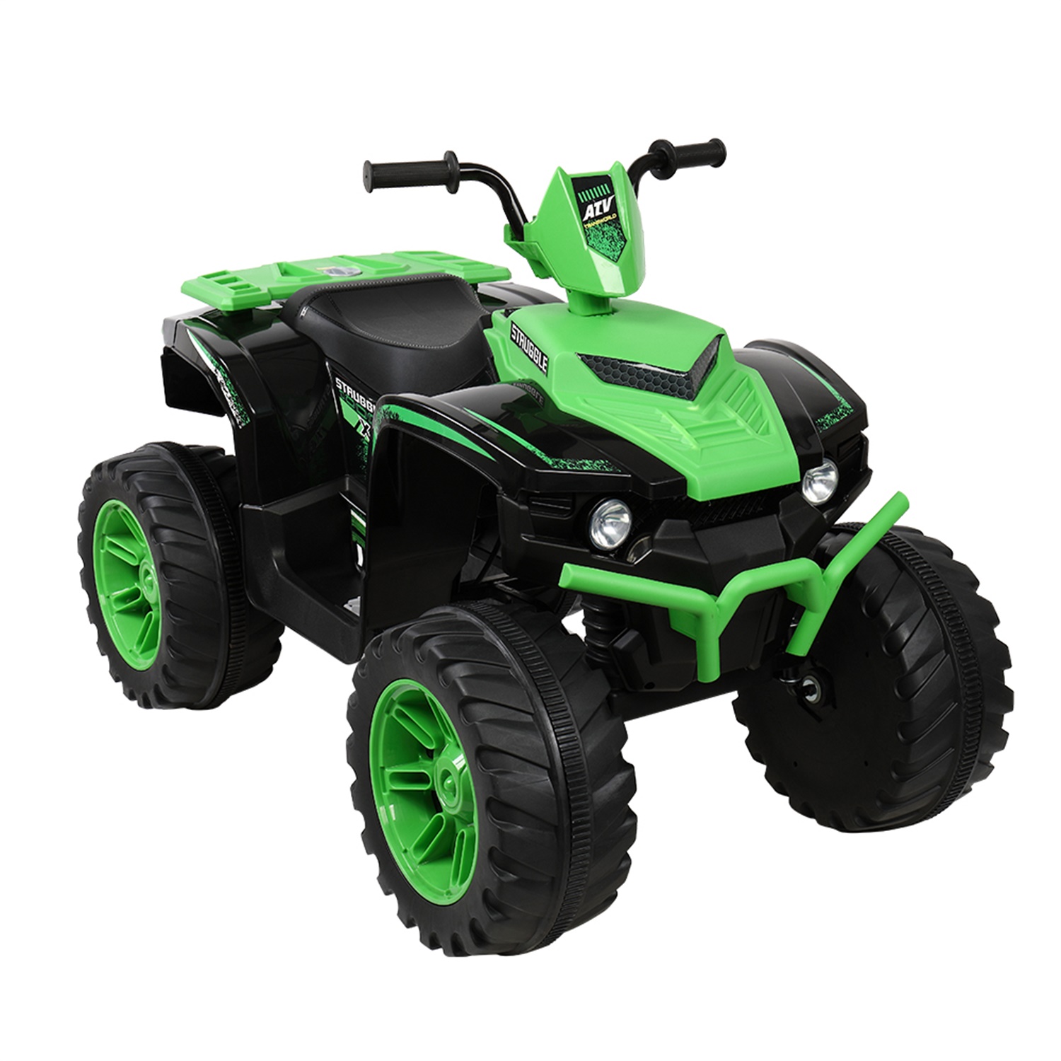 CIPACHO 12V ATV Dual Drive Battery Kids Ride On Cars without Remote Control with Slow Start, Green