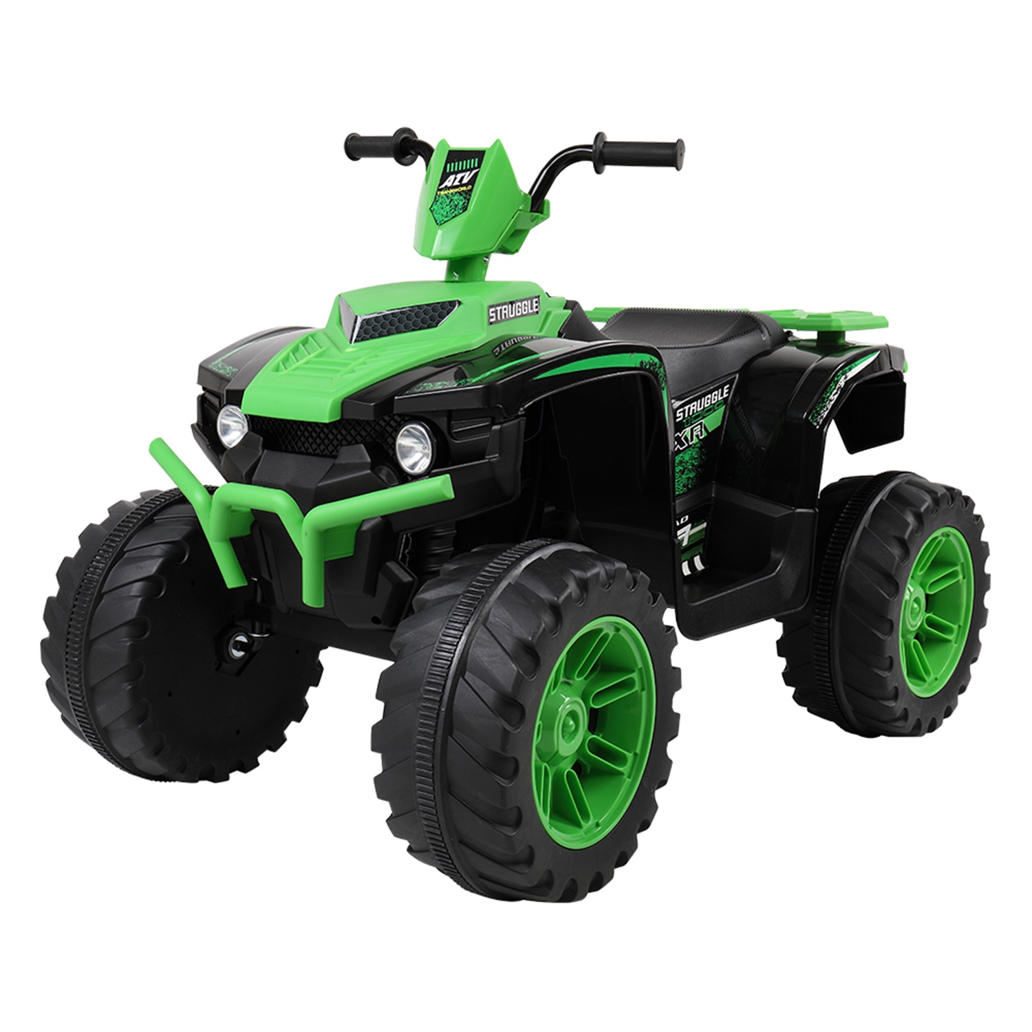 CIPACHO 12V ATV Dual Drive Battery Kids Ride On Cars without Remote Control with Slow Start, Green