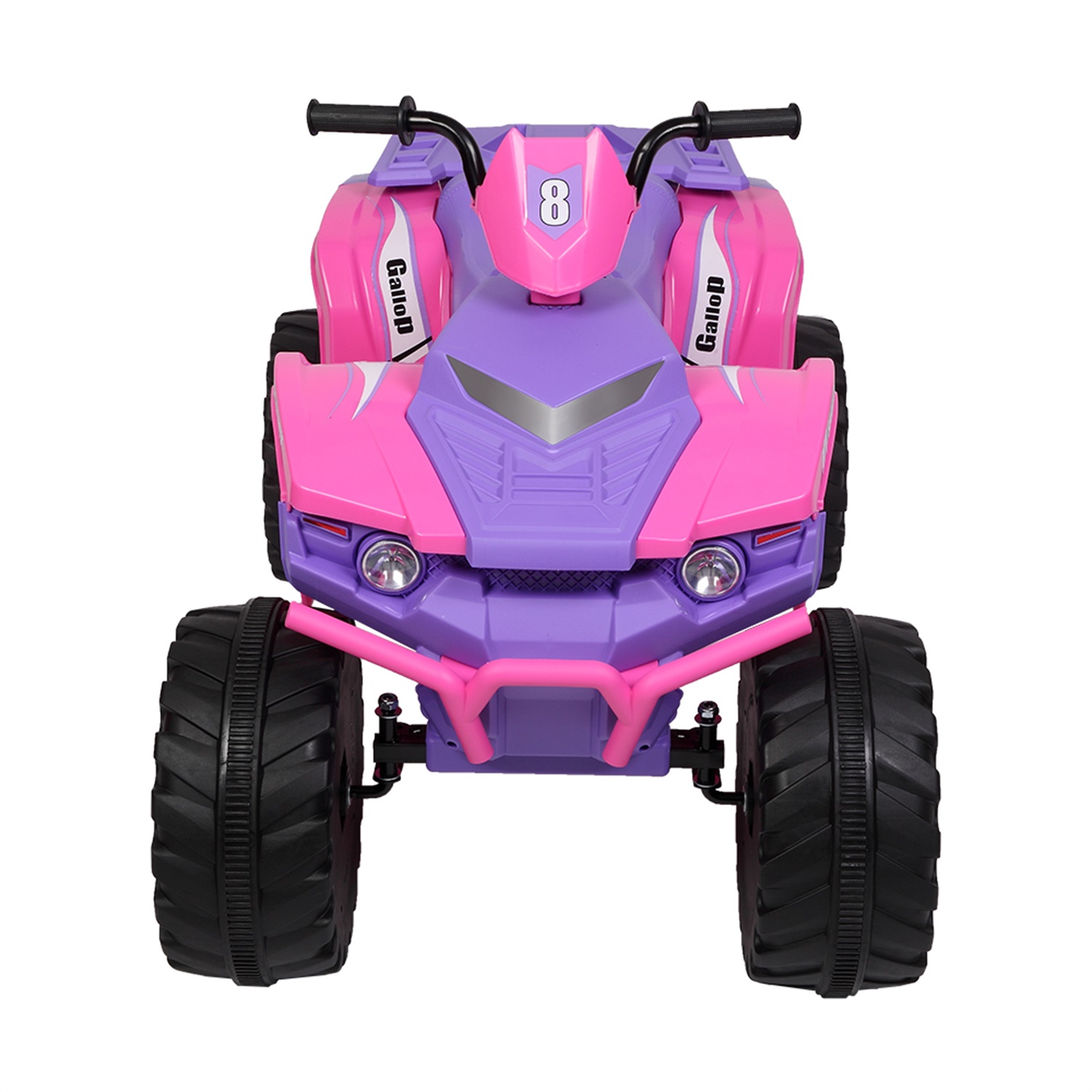 CIPACHO 12V ATV Dual Drive Battery Kids Ride On Cars without Remote Control with Slow Start, Pink