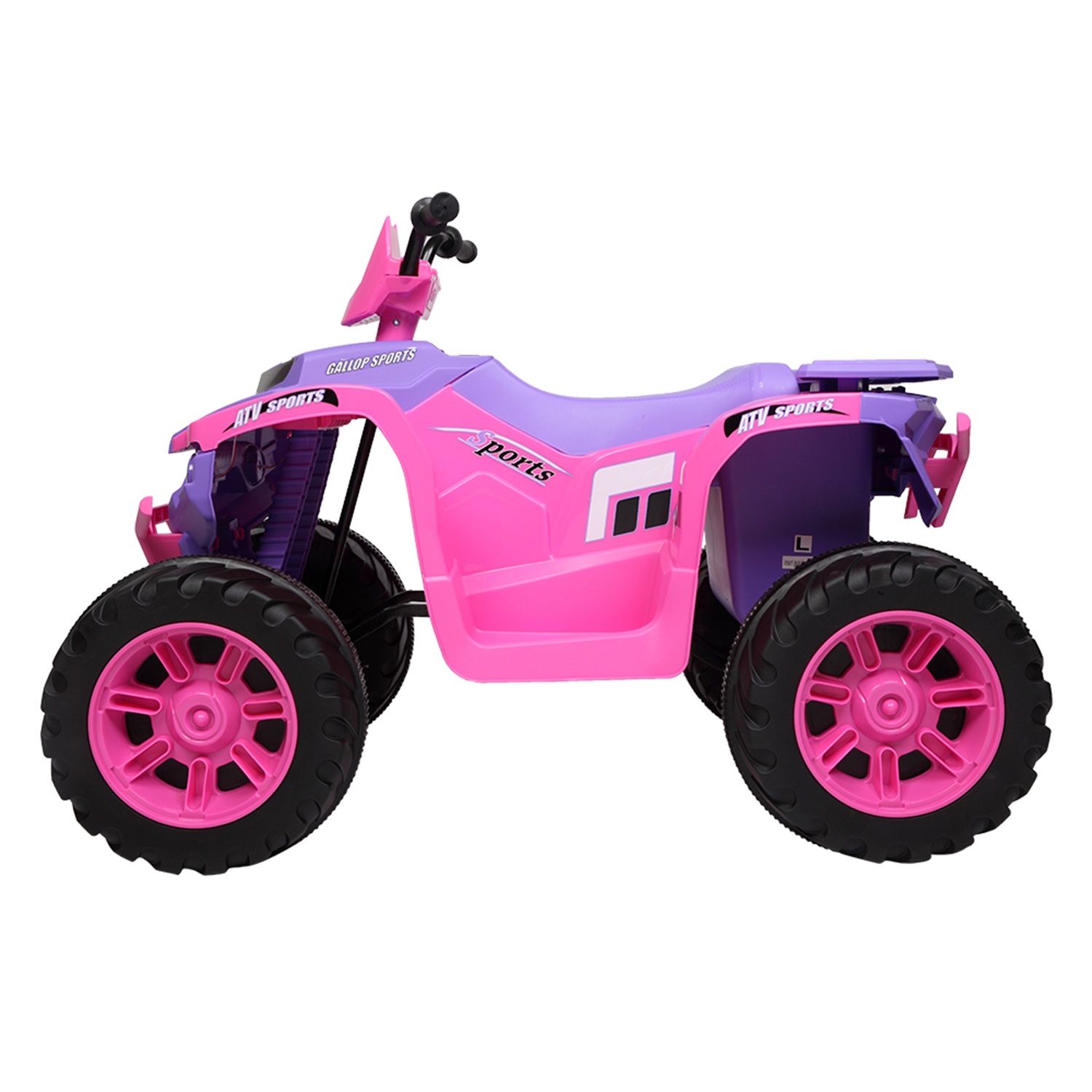 CIPACHO 12V ATV Dual Drive Battery Kids Ride On Cars without Remote Control with Slow Start, Pink