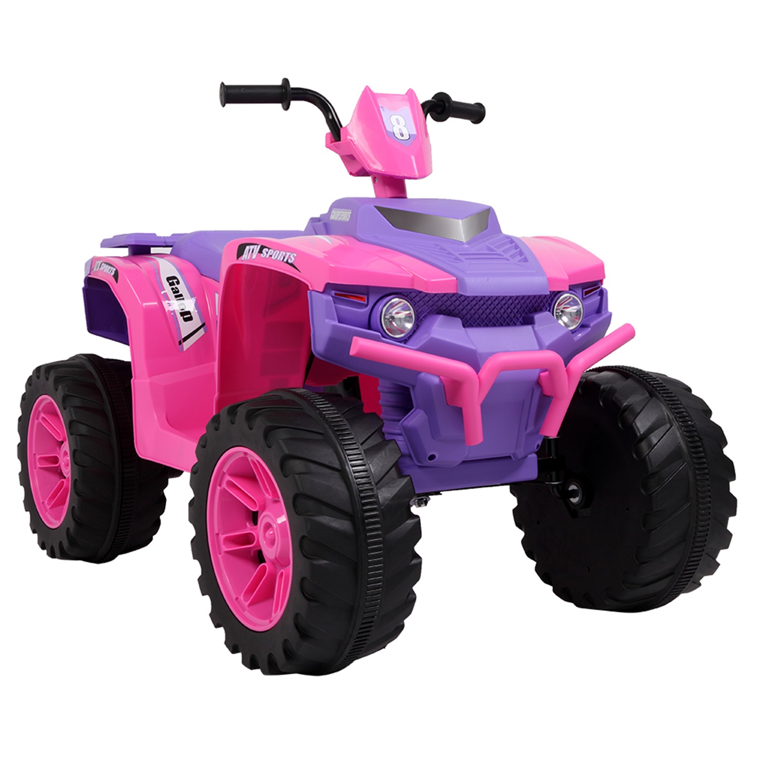 CIPACHO 12V ATV Dual Drive Battery Kids Ride On Cars without Remote Control with Slow Start, Pink