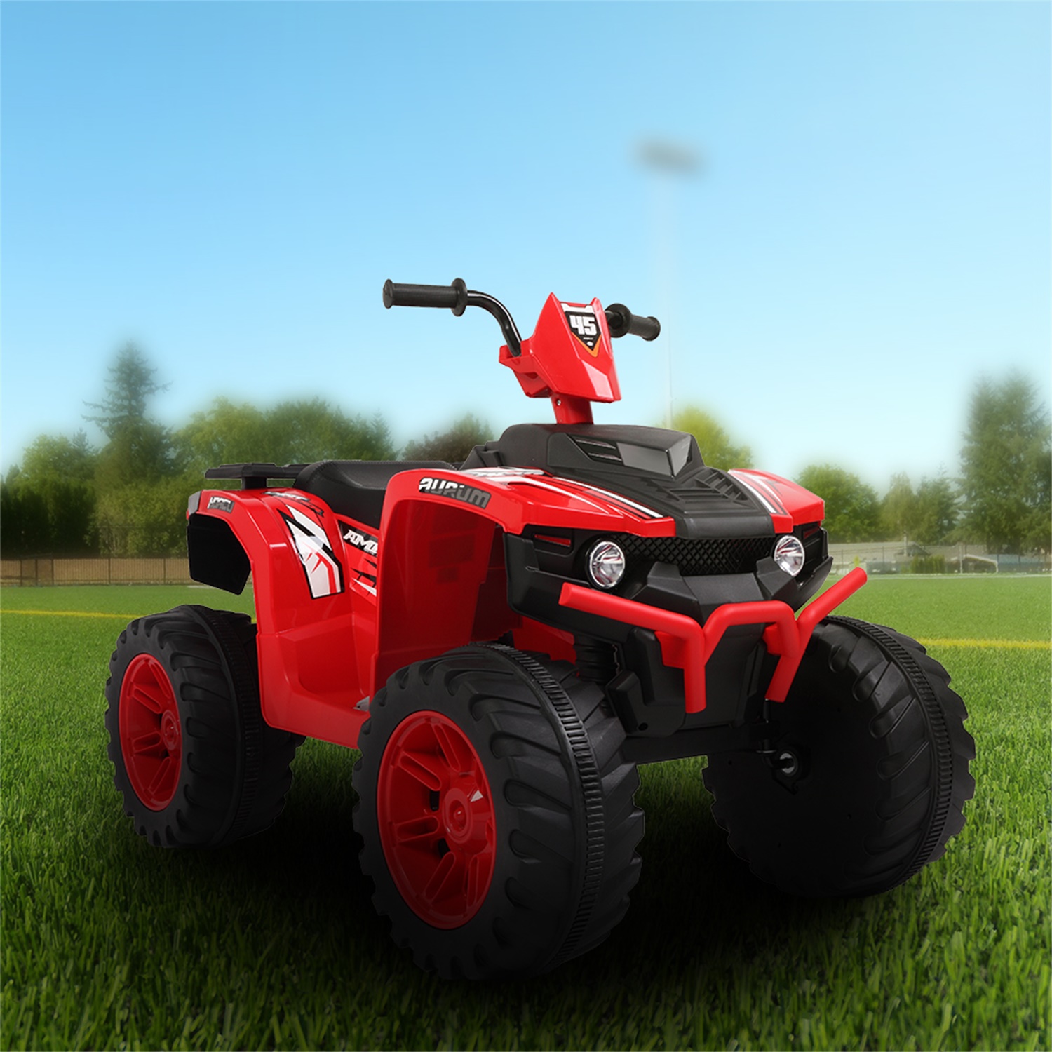 CIPACHO 12V ATV Dual Drive Battery Kids Ride On Cars without Remote Control with Slow Start, Red