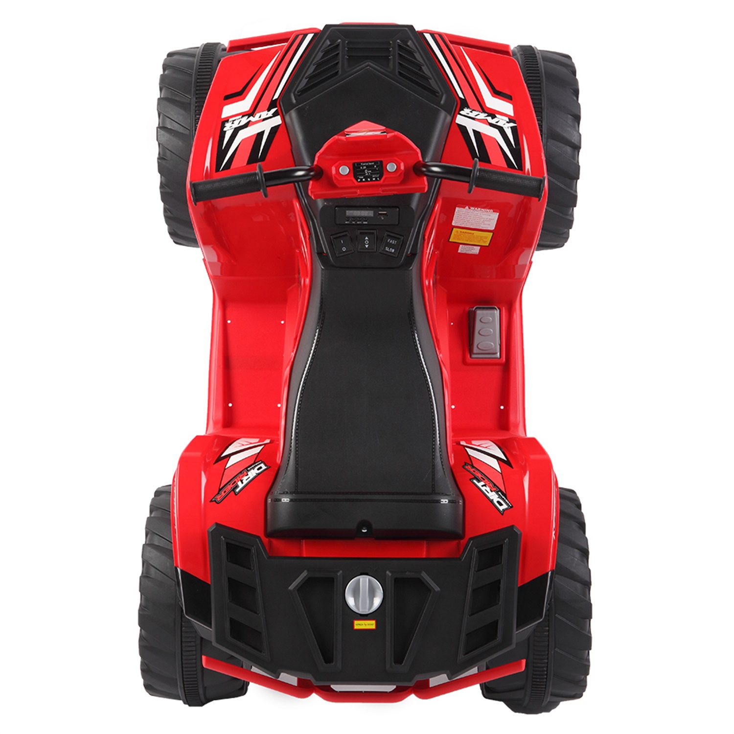 CIPACHO 12V ATV Dual Drive Battery Kids Ride On Cars without Remote Control with Slow Start, Red