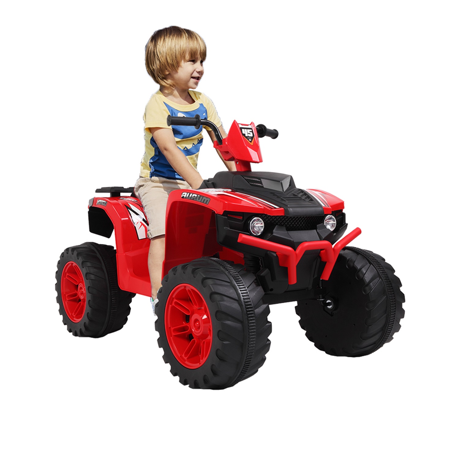 CIPACHO Kids Ride-on ATV 12V Battery Powered Four Wheeler Car with Music for 3 to 7 Years Old, Red