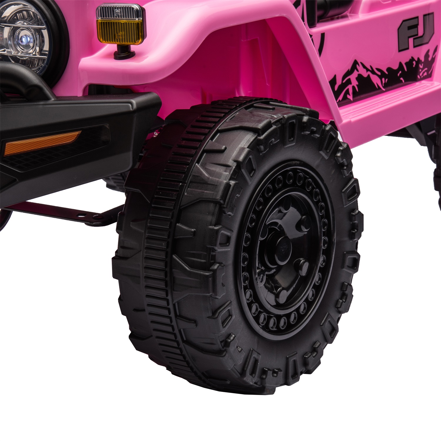 CIPACHO Licensed TOYOTA FJ Cruiser 12V Powered Ride On Car with Remote Control, Electric Car for Kids, Pink