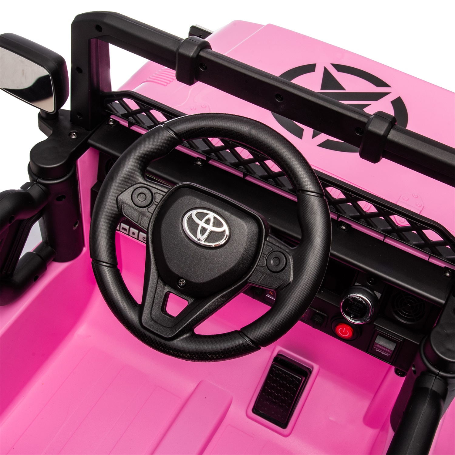 CIPACHO Licensed TOYOTA FJ Cruiser 12V Powered Ride On Car with Remote Control, Electric Car for Kids, Pink