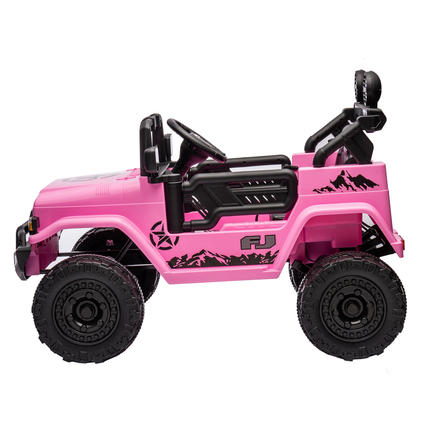 CIPACHO Licensed TOYOTA FJ Cruiser 12V Powered Ride On Car with Remote Control, Electric Car for Kids, Pink