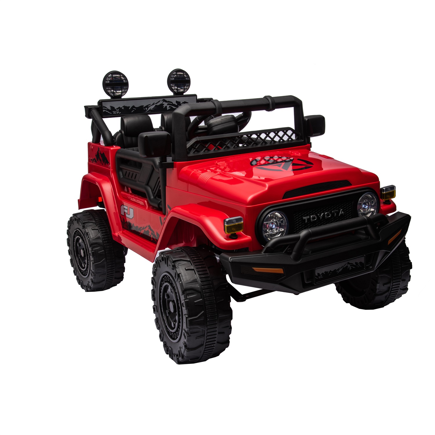 CIPACHO Licensed TOYOTA FJ Cruiser 12V Powered Ride On Car with Remote Control, Electric Car for Kids, Red