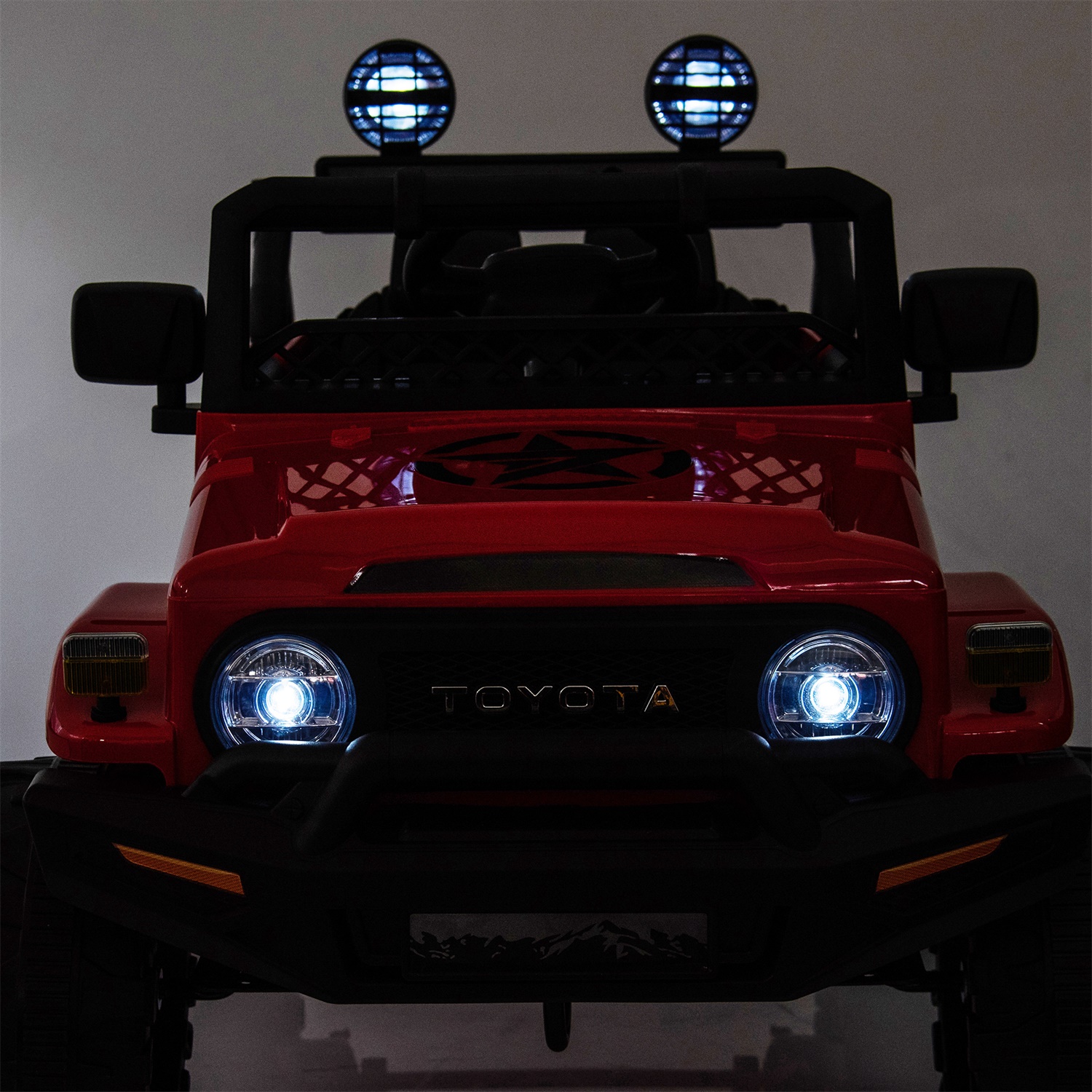 CIPACHO Licensed TOYOTA FJ Cruiser 12V Powered Ride On Car with Remote Control, Electric Car for Kids, Red