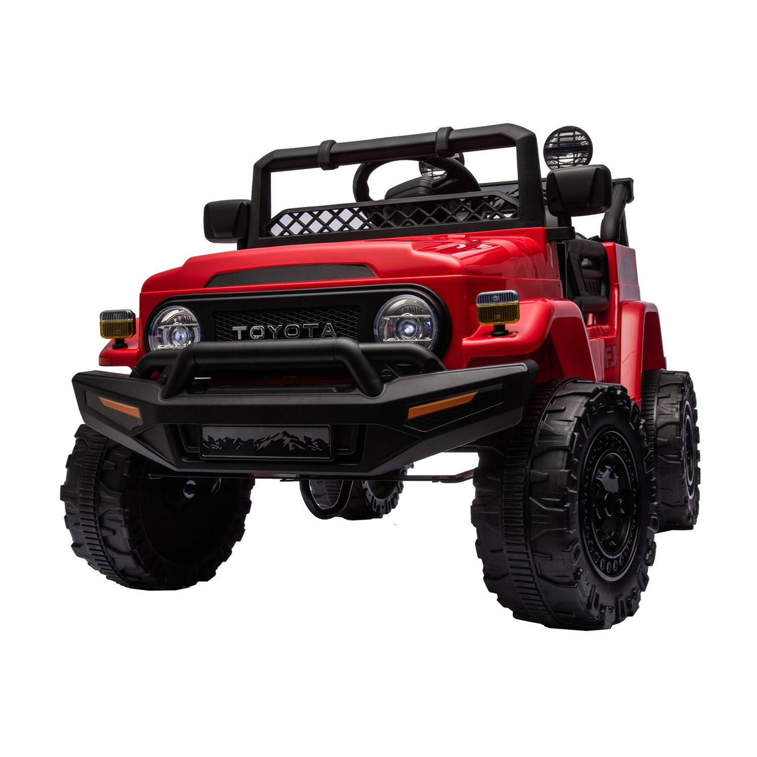 CIPACHO Licensed TOYOTA FJ Cruiser 12V Powered Ride On Car with Remote Control, Electric Car for Kids, Red