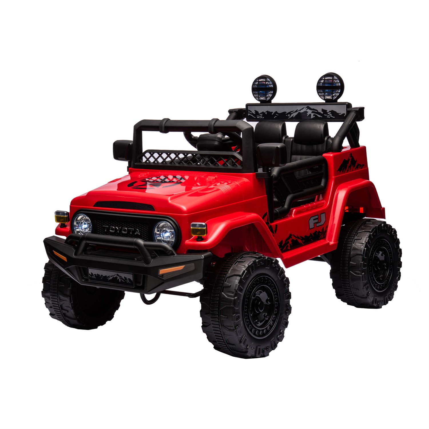 CIPACHO Licensed TOYOTA FJ Cruiser 12V Powered Ride On Car with Remote Control, Electric Car for Kids, Red