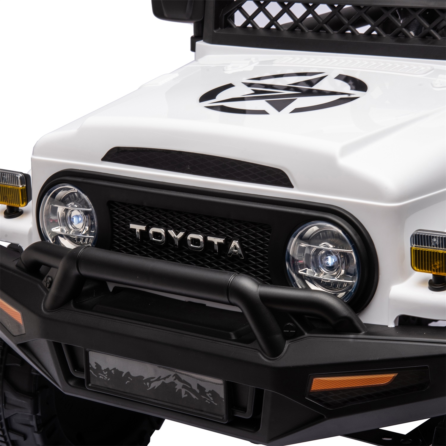 CIPACHO Licensed TOYOTA FJ Cruiser 12V Powered Ride On Car with Remote Control, Electric Car for Kids, White