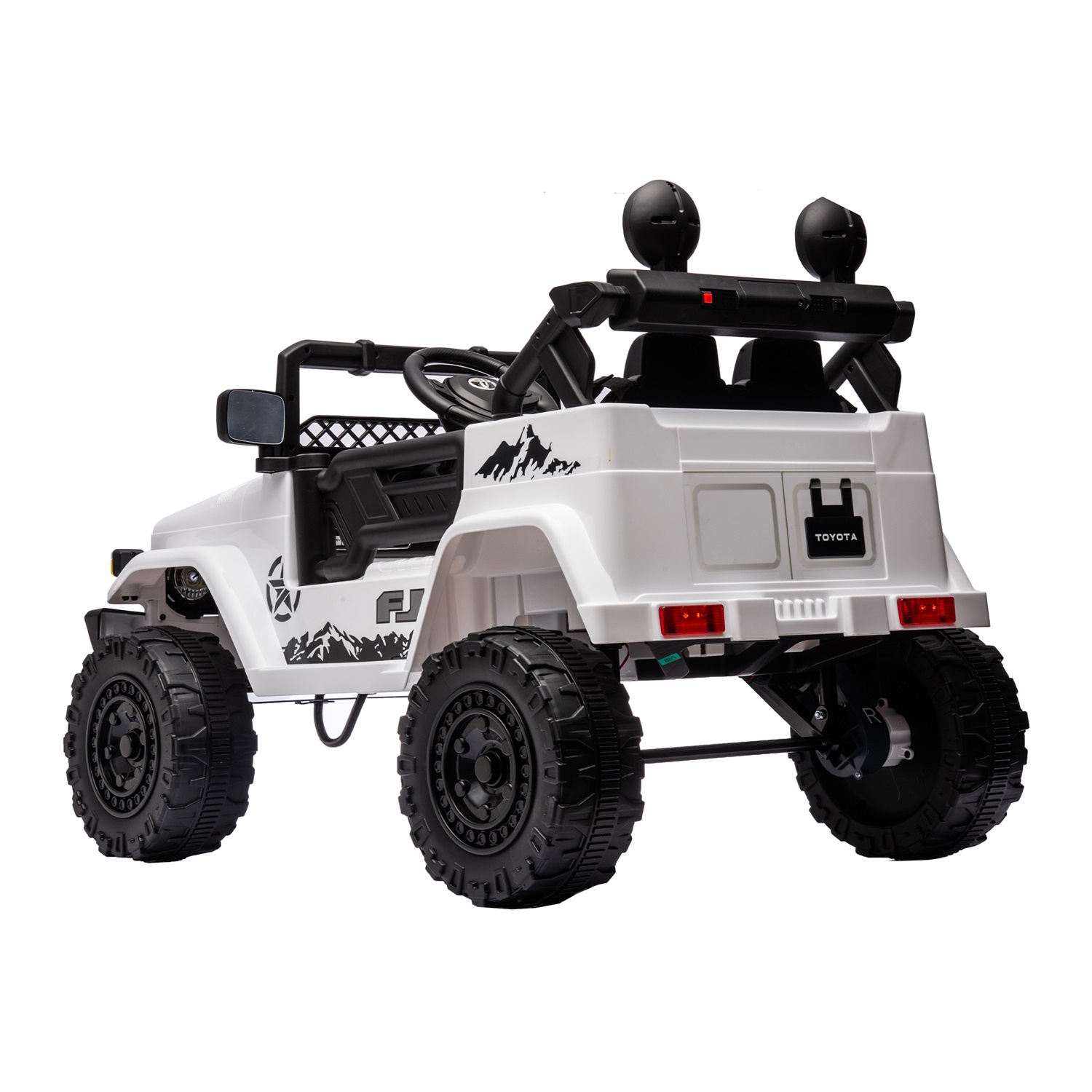 CIPACHO Licensed TOYOTA FJ Cruiser 12V Powered Ride On Car with Remote Control, Electric Car for Kids, White