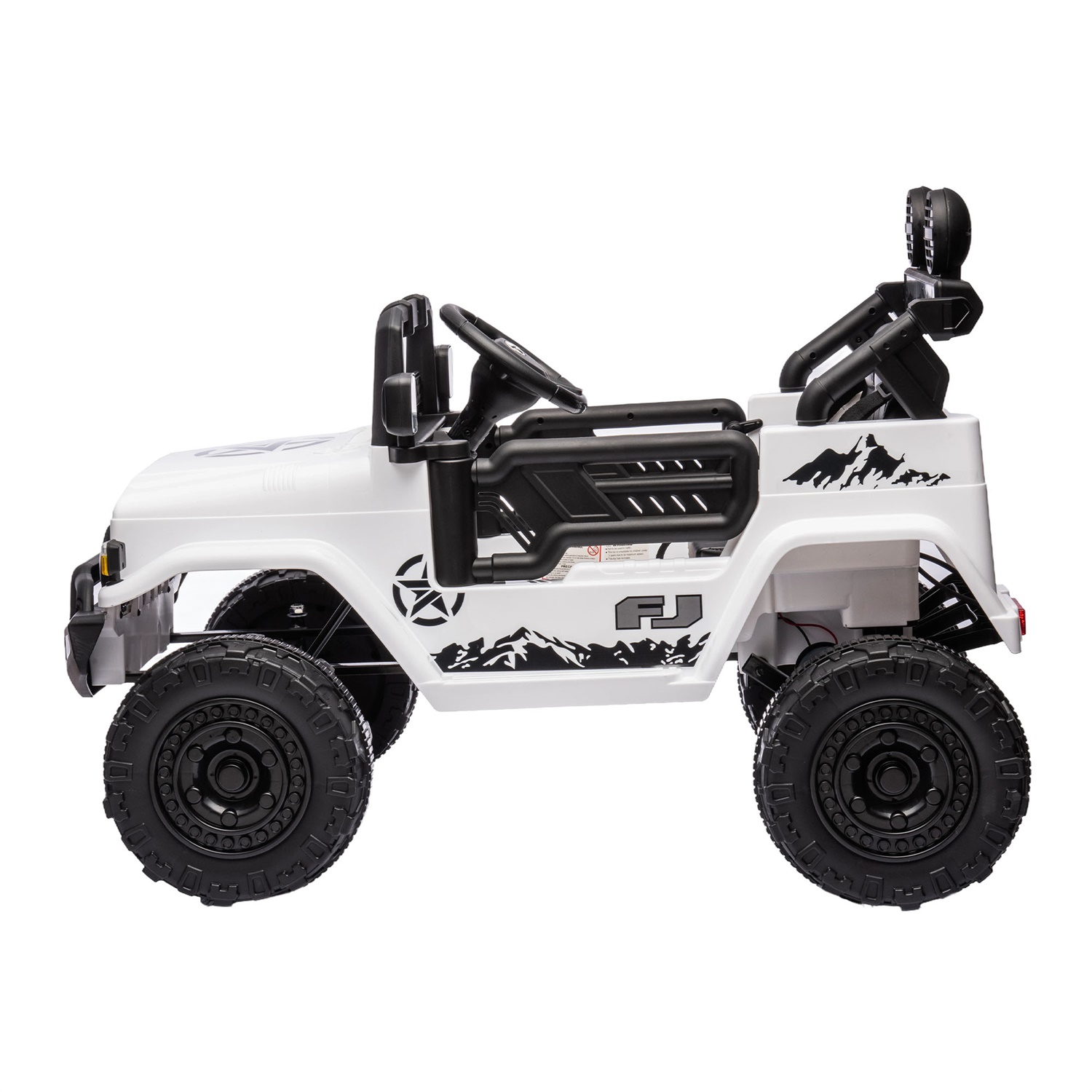 CIPACHO 12V Kids Ride On Truck Car with Parent Remote Control, Licensed TOYOTA FJ Cruiser Kids Electric Car, White