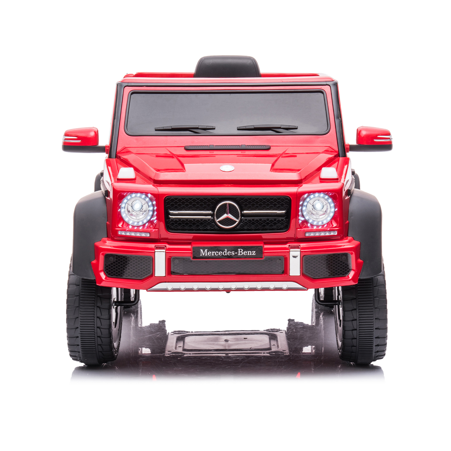 CIPACHO 24V Kids Ride On Cars, Licensed Mercedes-Benz Electric Car for Kids with 6 Wheel Shock Absorber, Remote and Leather Seat, Red