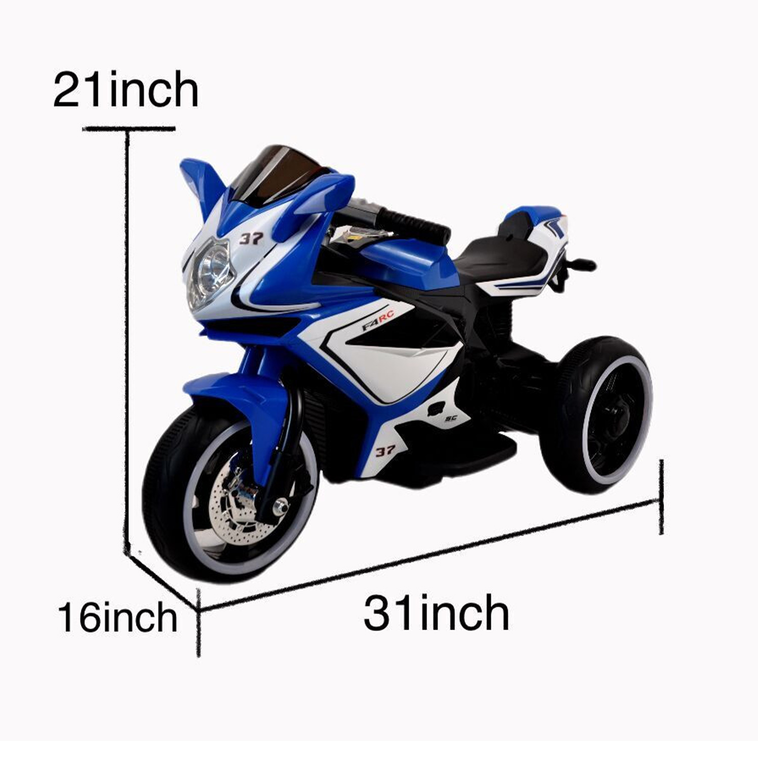 CIPACHO 6V Kids Electric Motorcycle Electric Ride On Car Toy for 3-4 Years Girl, Boys, Blue