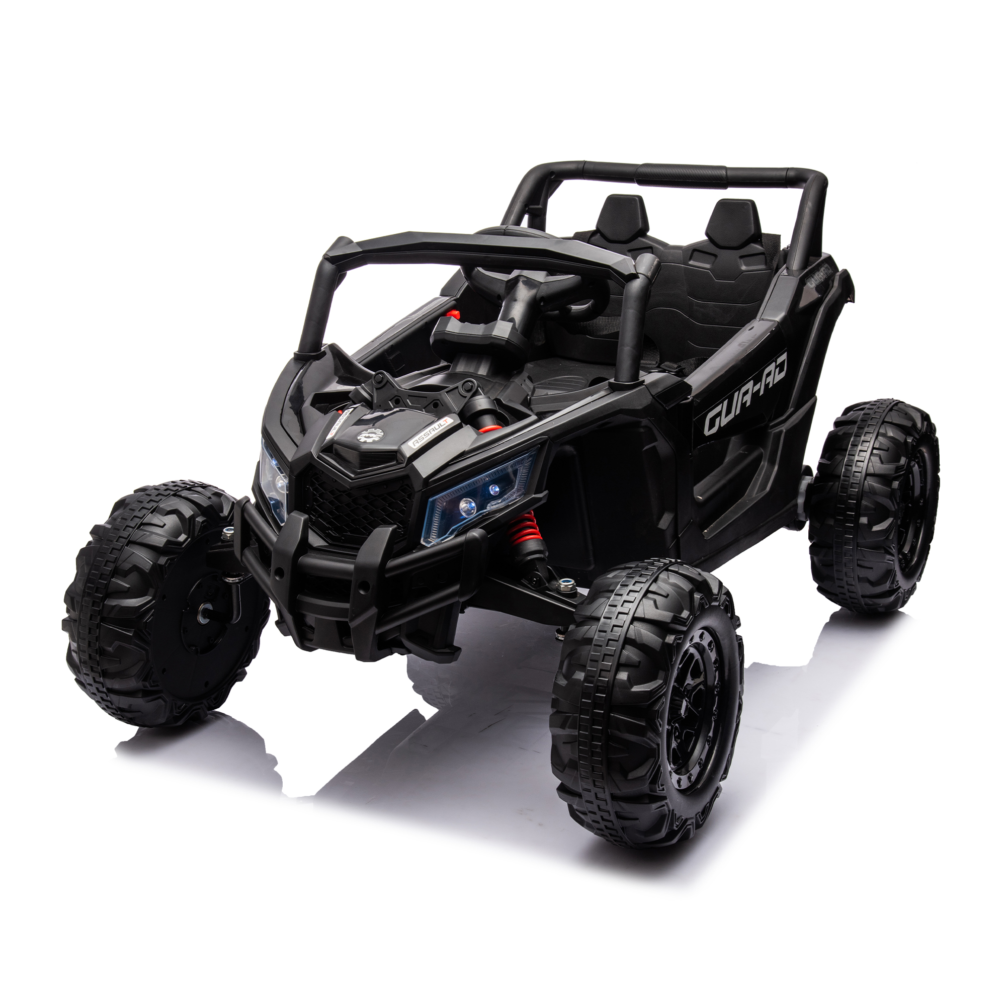 CIPACHO 12V Ride On UTV with Remote Control, Electric Kid Car with 3-Point Safety Harness, Music Player (USB Port/Volume Knob/Battery Indicator), Black