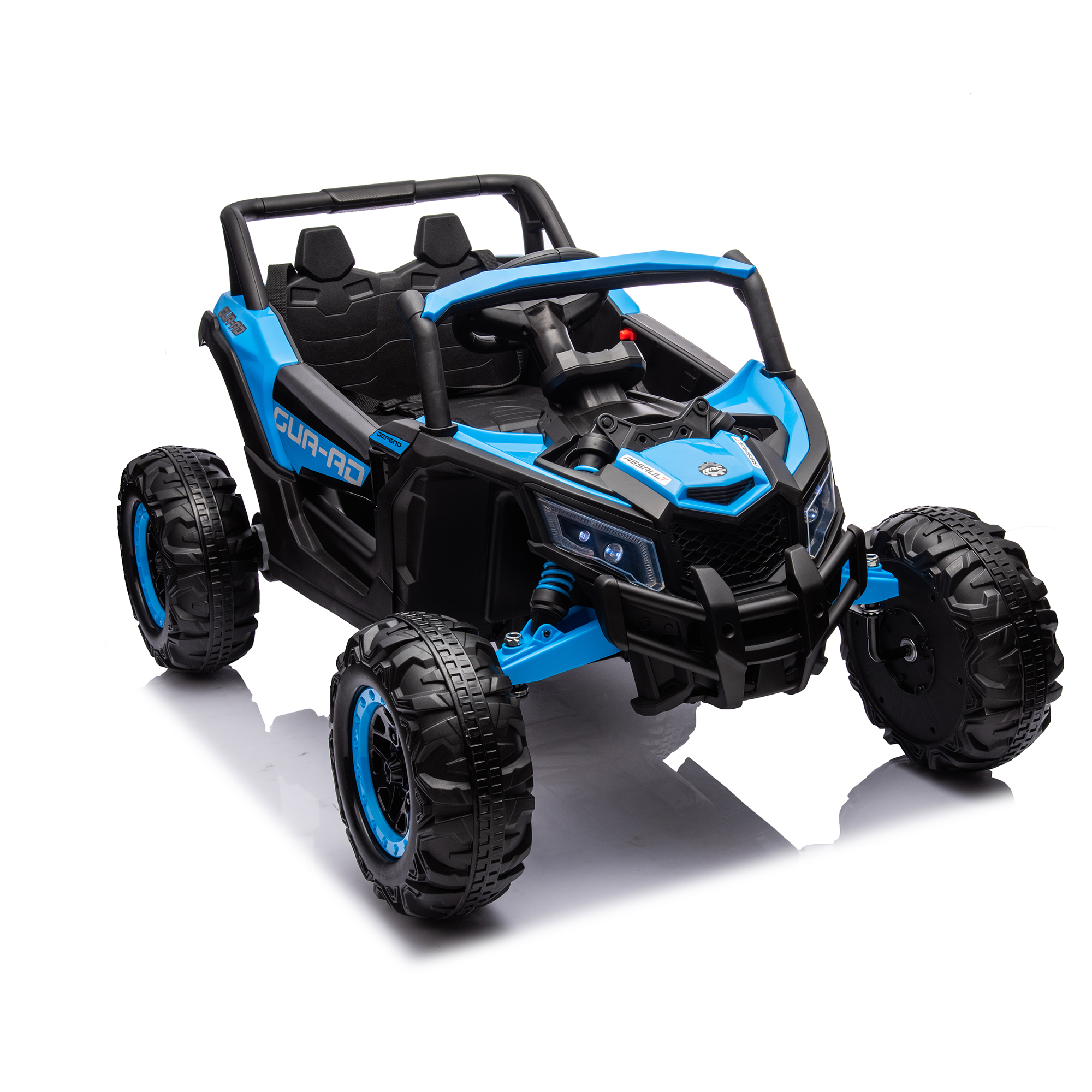 CIPACHO 12V Battery Ride On Car with Remote Control, Electric Kid UTV with 3-Point Safety Harness, Music Player, USB, Off-Road Adventure for Kids, Blue