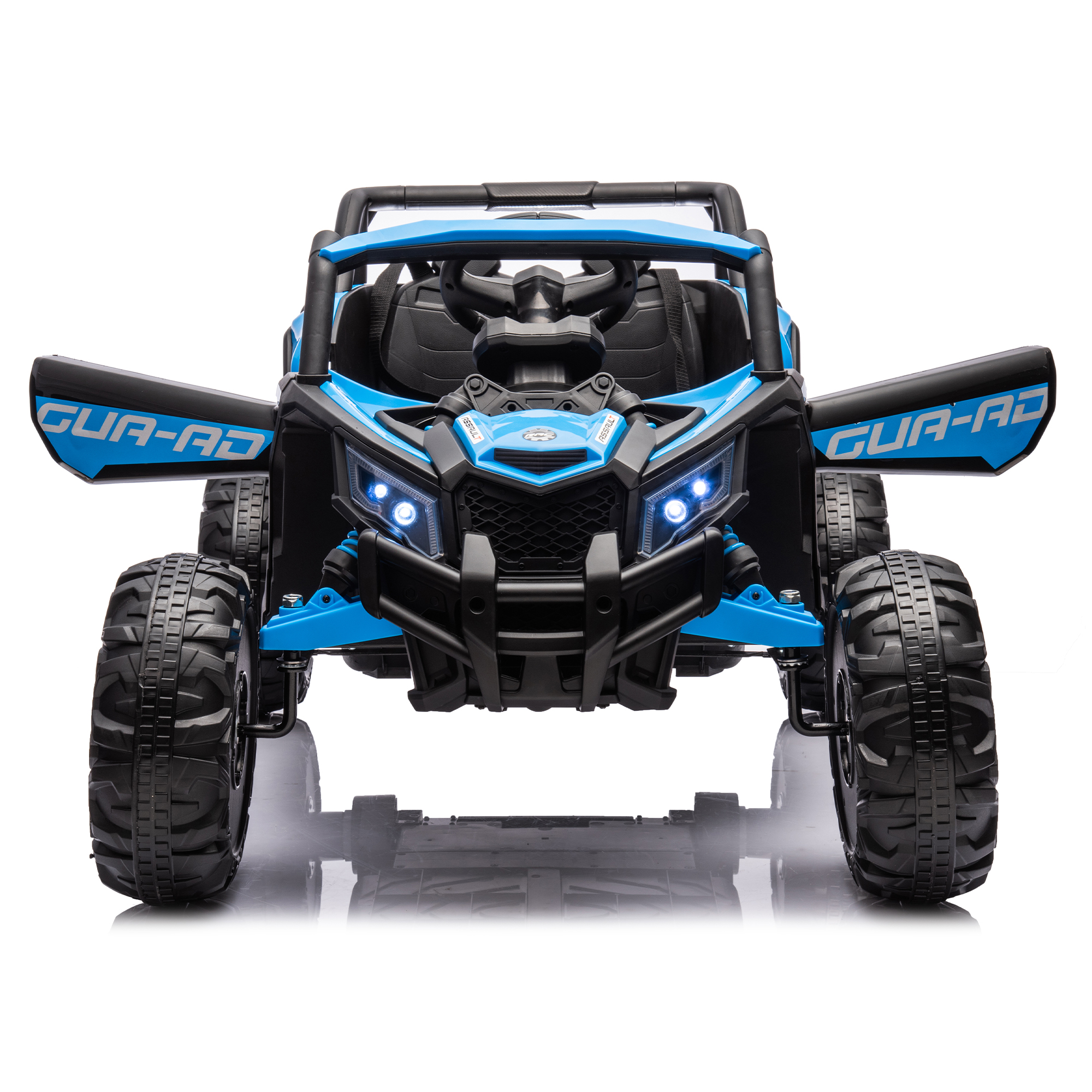 CIPACHO 12V Battery Ride On Car with Remote Control, Electric Kid UTV with 3-Point Safety Harness, Music Player, USB, Off-Road Adventure for Kids, Blue