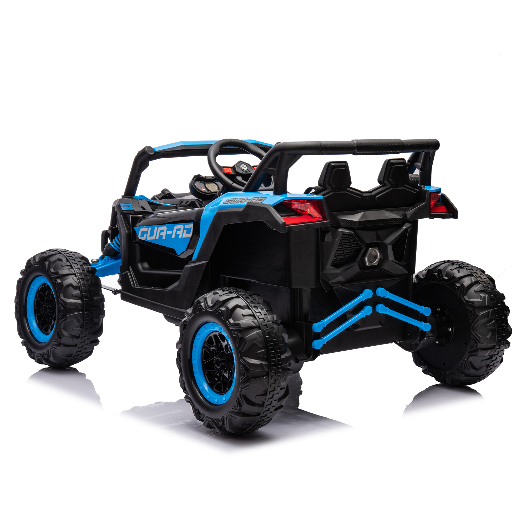 CIPACHO 12V Battery Ride On Car with Remote Control, Electric Kid UTV with 3-Point Safety Harness, Music Player, USB, Off-Road Adventure for Kids, Blue