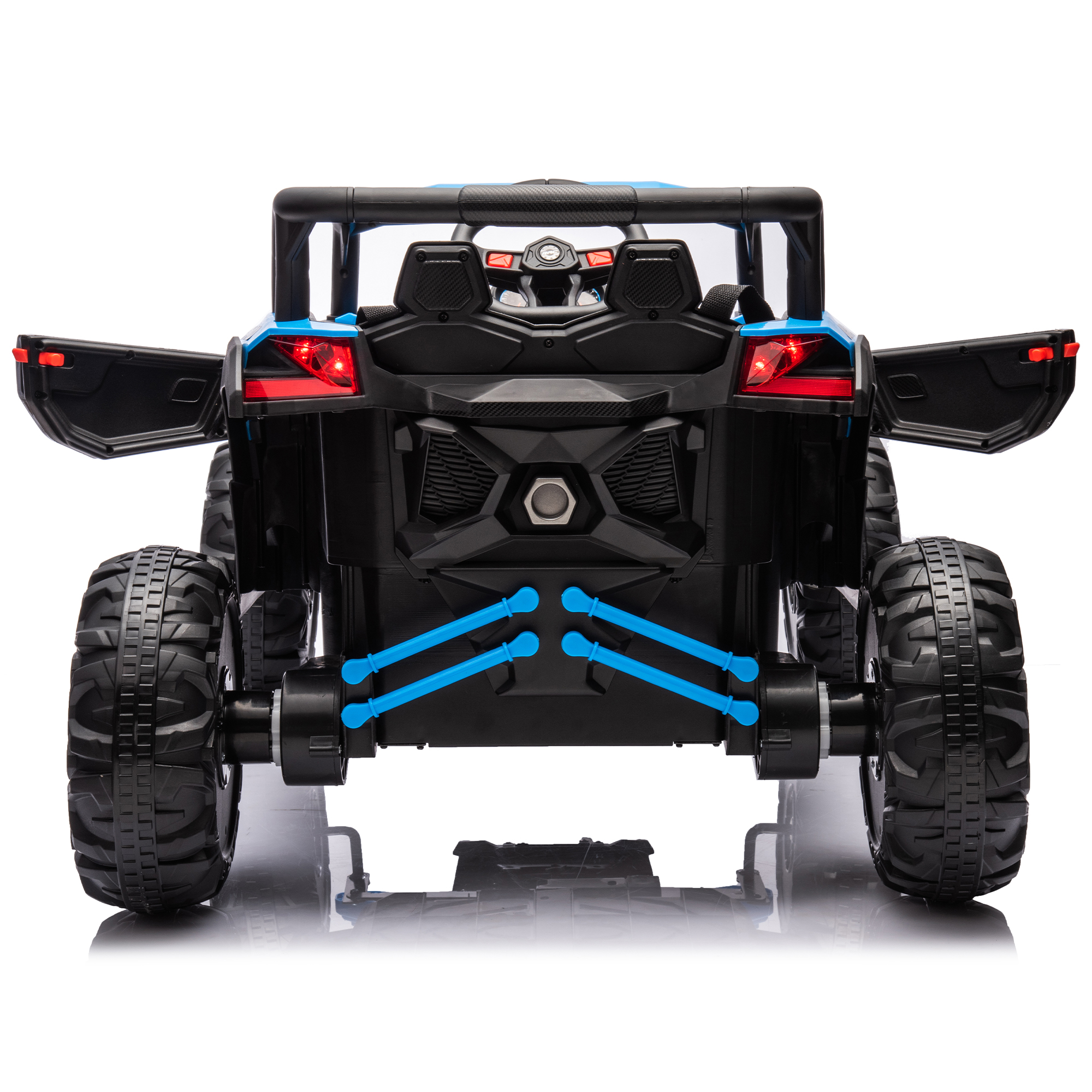 CIPACHO 12V Battery Ride On Car with Remote Control, Electric Kid UTV with 3-Point Safety Harness, Music Player, USB, Off-Road Adventure for Kids, Blue